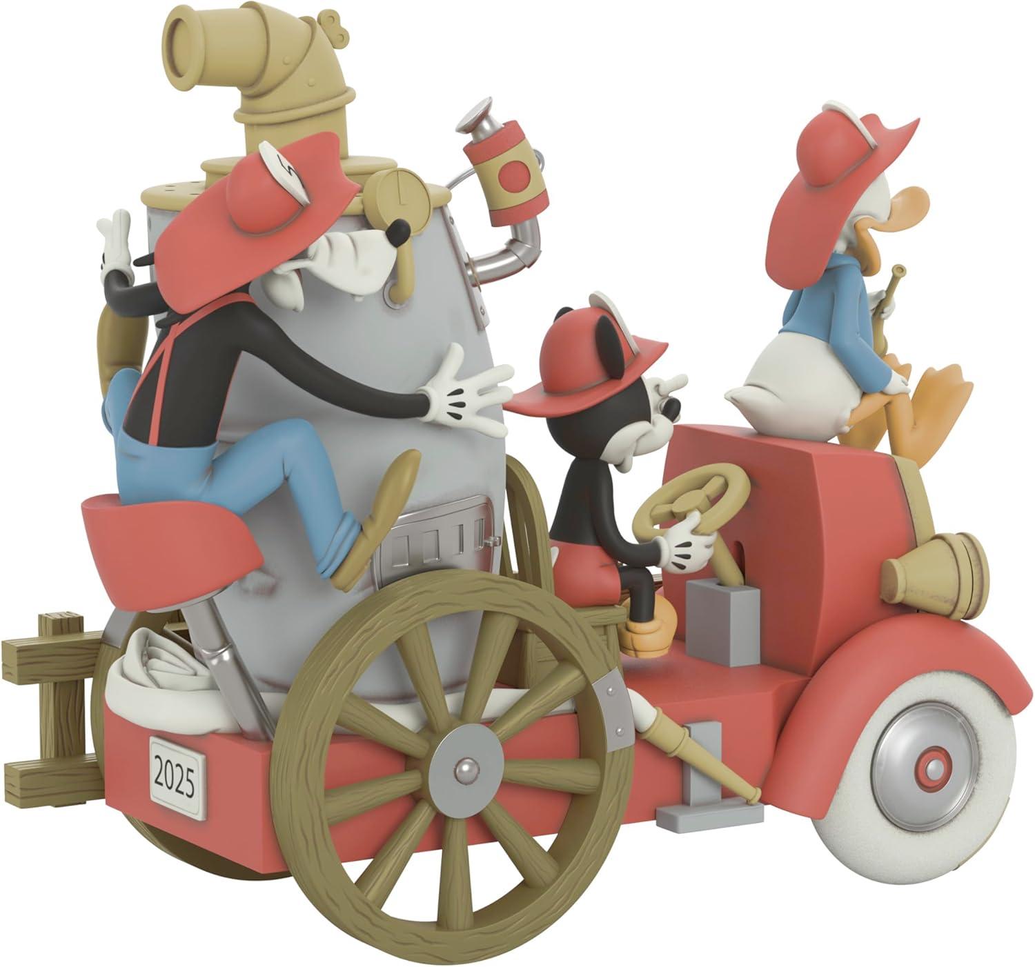 imageHallmark Keepsake Christmas Ornament 2025 Disney Mickey and Friends Firefighting Friends 2025 with Light Sound and Motion Gifts for Disney FansFirefighting Friends