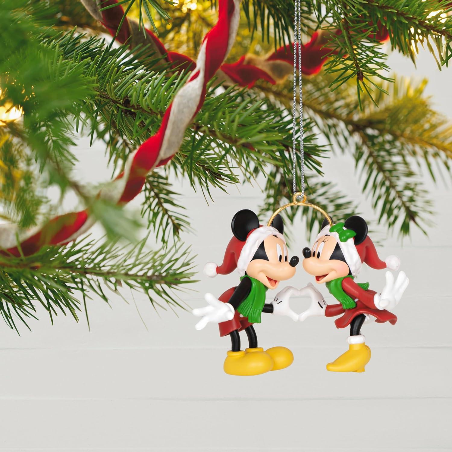 imageHallmark Keepsake Christmas Ornament 2025 Disney Mickey and Friends Firefighting Friends 2025 with Light Sound and Motion Gifts for Disney FansMickey and Minnie a Season of Love