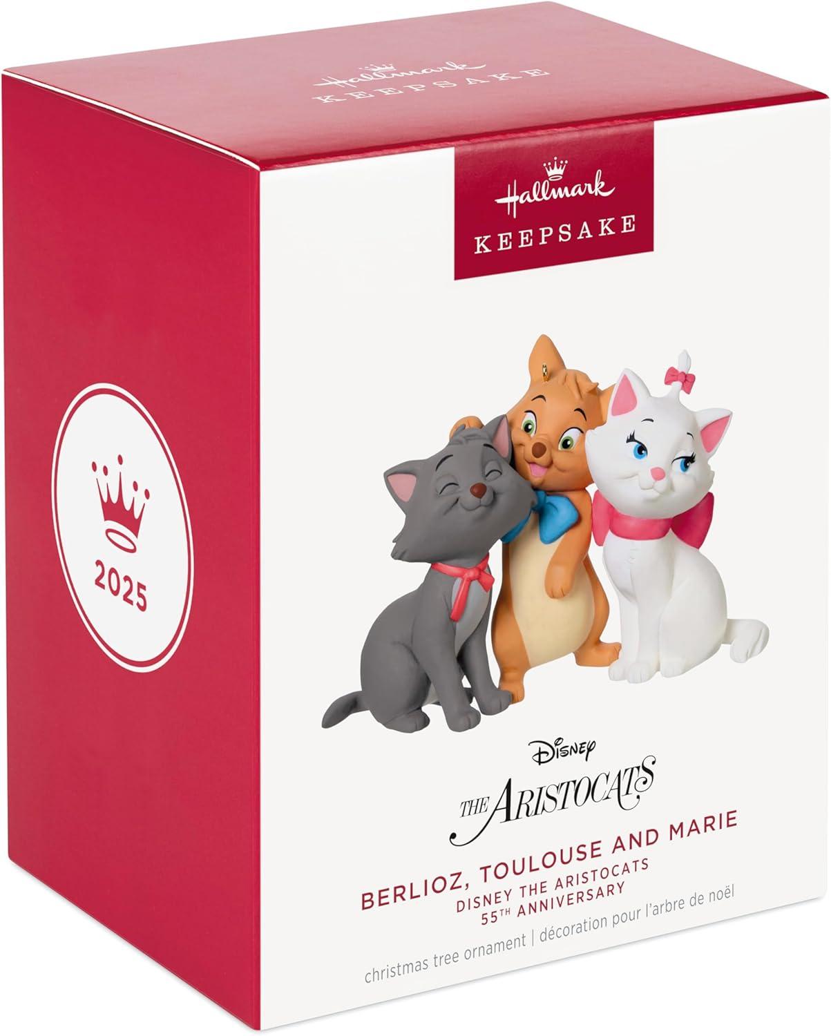 imageHallmark Keepsake Christmas Ornament 2025 Disney The Aristocats 55th Anniversary Berlioz Toulouse and Marie Gifts for Disney FansThe Aristocats
