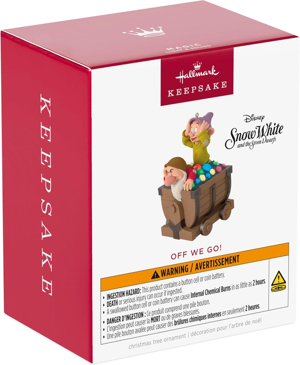 imageHallmark Keepsake Christmas Ornament Disney Snow White and The Seven Dwarfs Off We Go Musical with LightSnow White and the Seven Dwarfs
