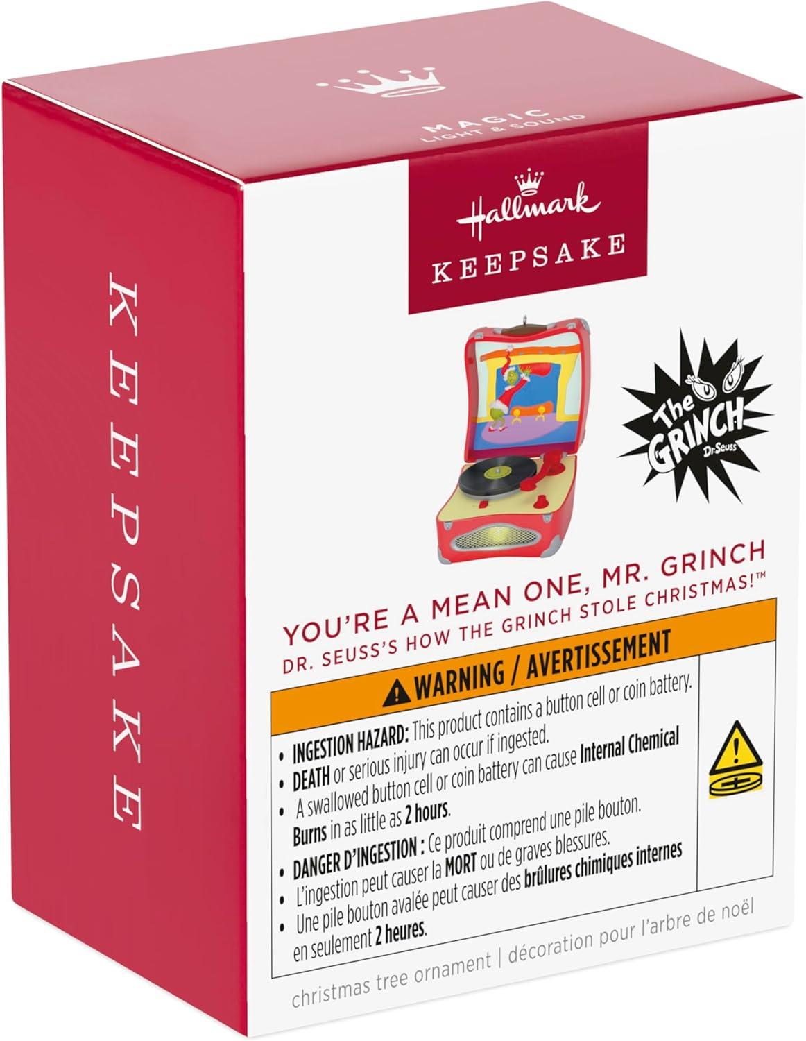 imageHallmark Keepsake Christmas Ornament Dr Seusss How the Grinch Stole Christmas Youre a Mean One Mr Grinch Musical Christmas Movie GiftsGrinch Record Player