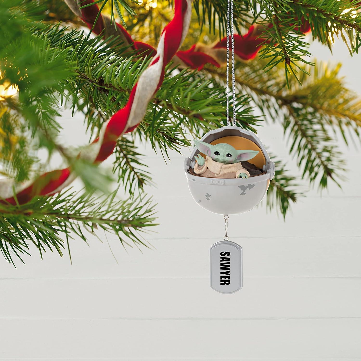 imageHallmark Keepsake Christmas Ornament Star Wars The Empire Strikes Back Into The CarbonFreezing Chamber with Light Sound and Motion Gifts for Star Wars FansGrogu in Hovering Pram