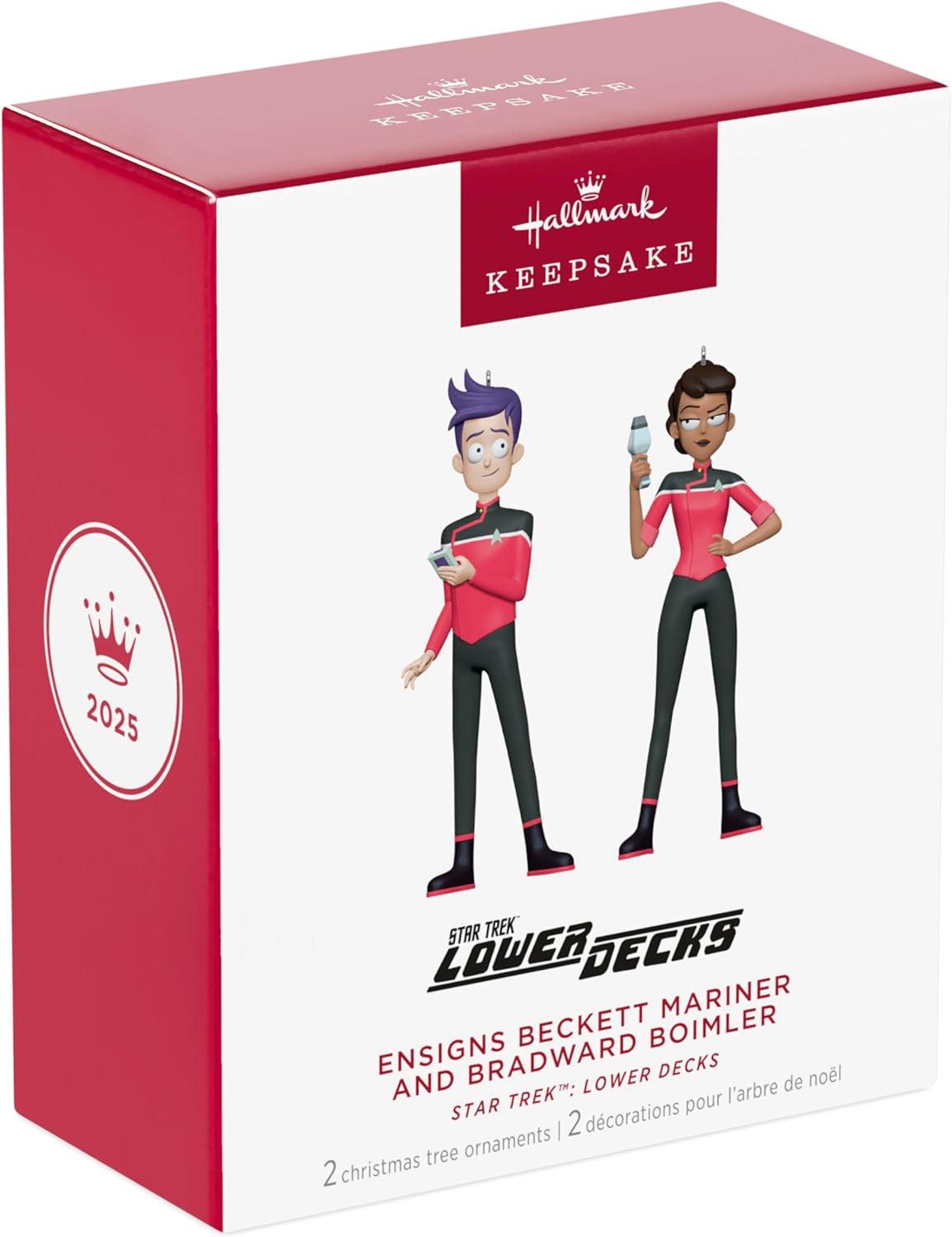 imageHallmark Keepsake Christmas Ornaments 2025 Star Trek Lower Decks Ensigns Beckett Mariner and Bradward Boimler Set of 2 Gifts for TrekkiesEnsigns Beckett Mariner and Bradward Boimler