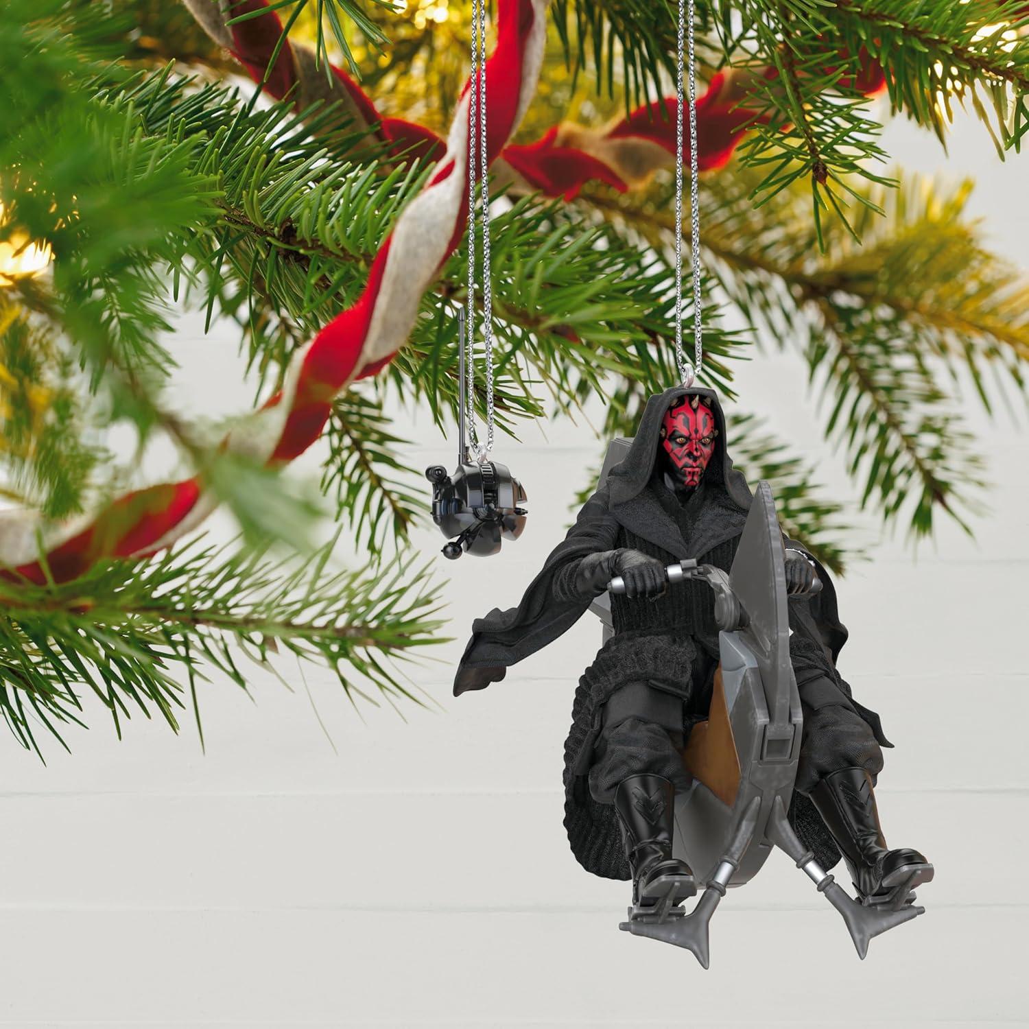 imageHallmark Keepsake Christmas Ornaments Star Wars The Phantom Menace 25th Anniversary Darth Maul and Sith Probe Droid Set of 2Darth Maul and Sith Probe Droid