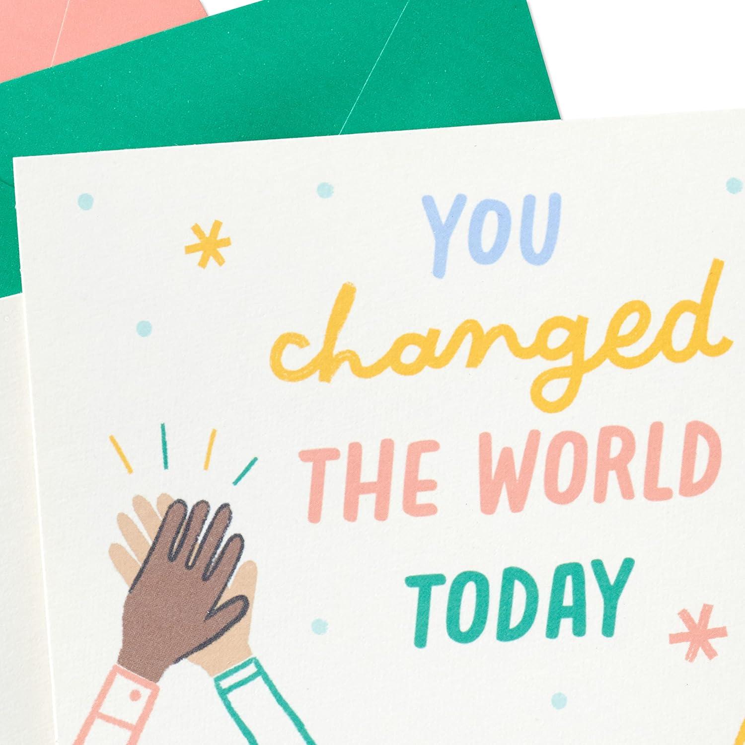 imageHallmark Little World Changers Kids Blank Cards Assortment with Organizer 24 Encouragement Cards and EnvelopesLwc Caddy