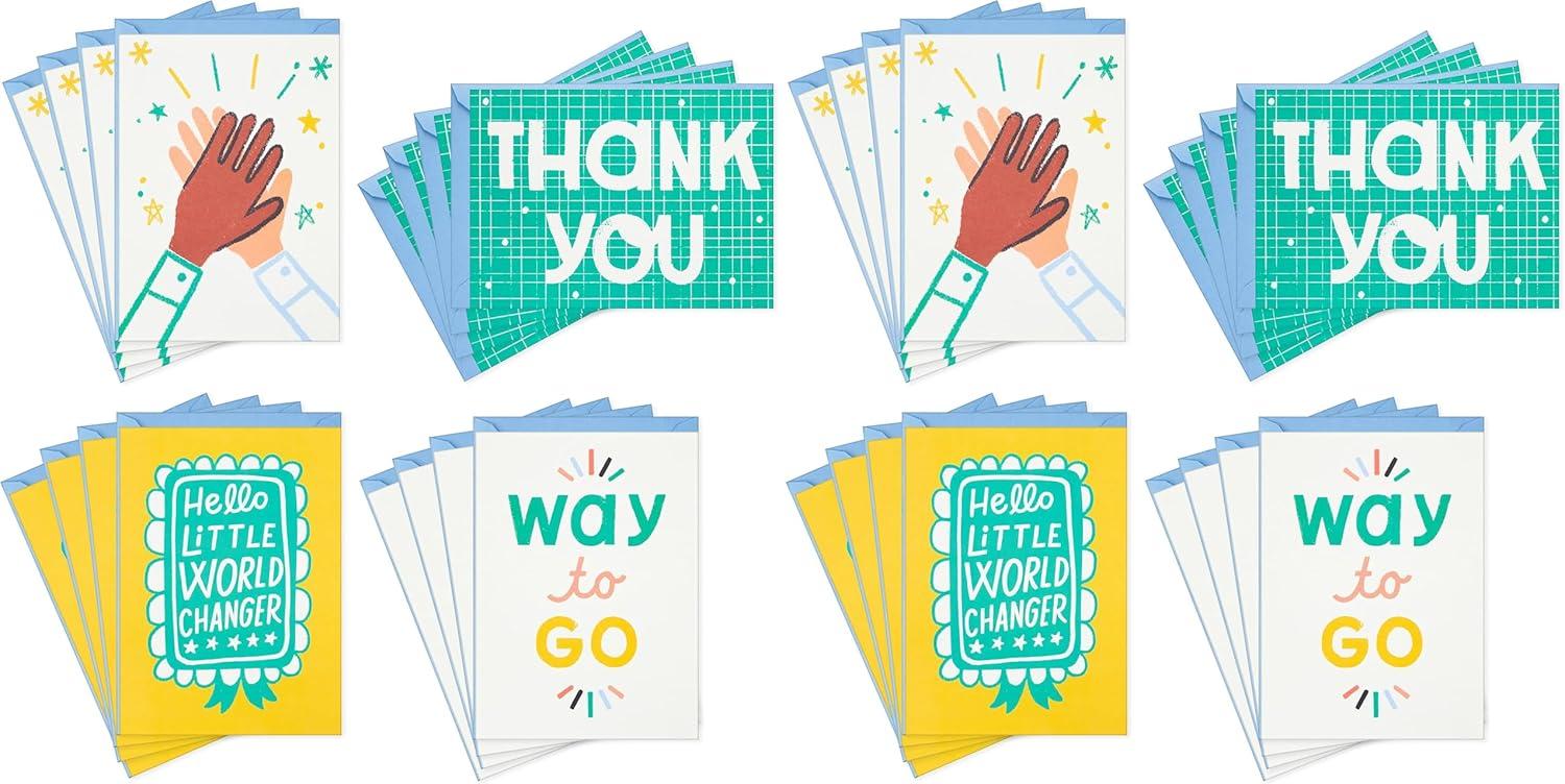 imageHallmark Little World Changers Kids Thank you and Blank Cards Assortment 24 Cards and EnvelopesLittle World Changers