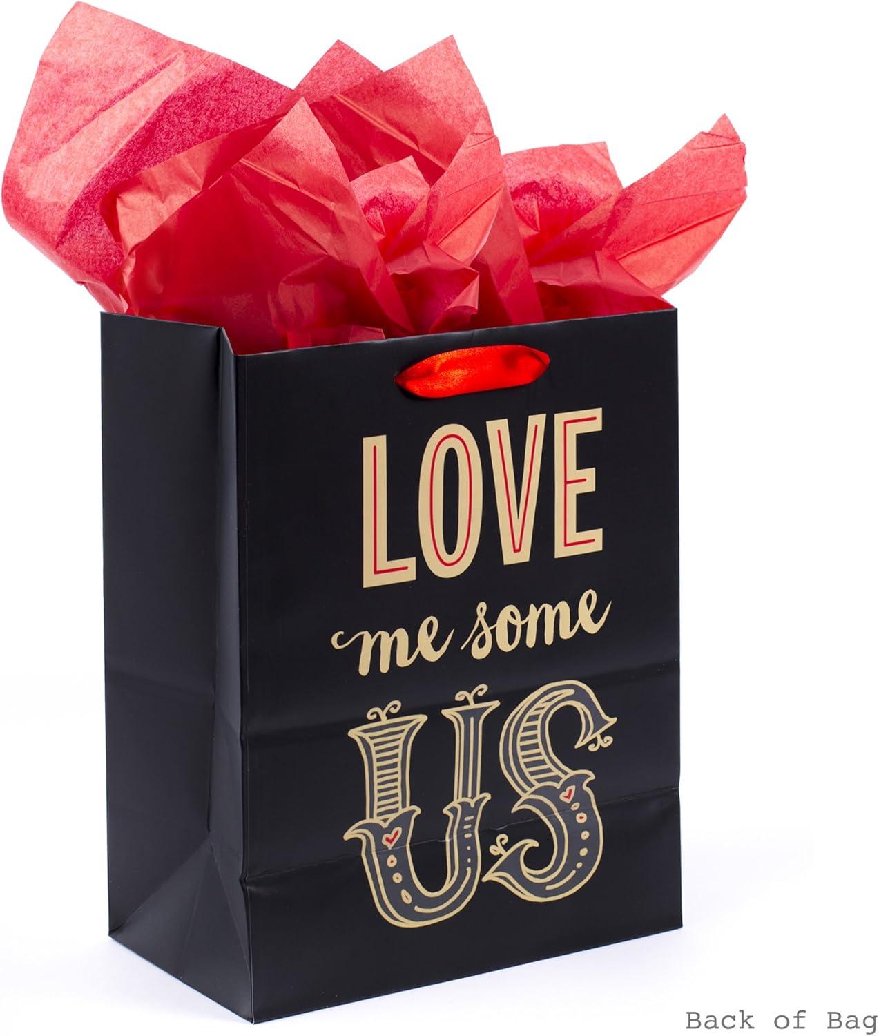 imageHallmark Mahogany 9quot Medium Gift Bag with Tissue Paper Love Me Some Us for Anniversary Valentines Day and MoreMedium
