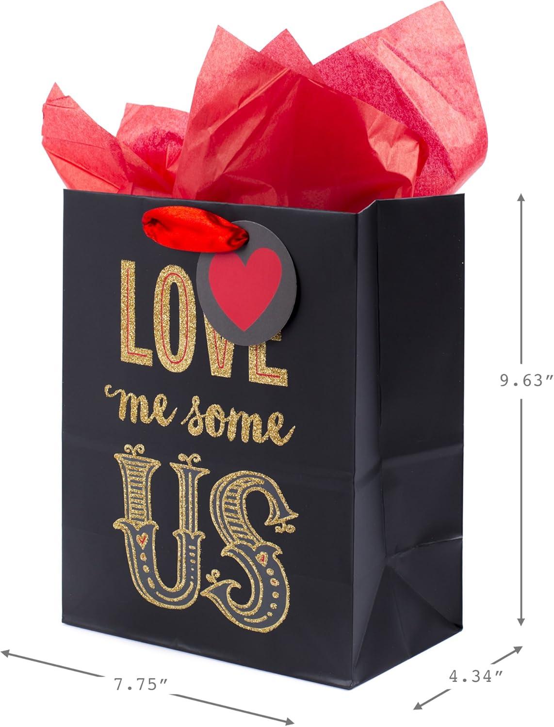 imageHallmark Mahogany 9quot Medium Gift Bag with Tissue Paper Love Me Some Us for Anniversary Valentines Day and MoreMedium