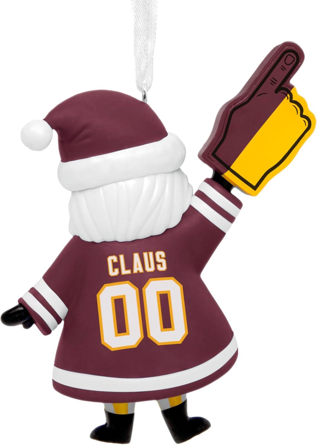 imageHallmark NFL Washington Commanders Santa Fan Christmas Ornament Gifts for Sports Fans