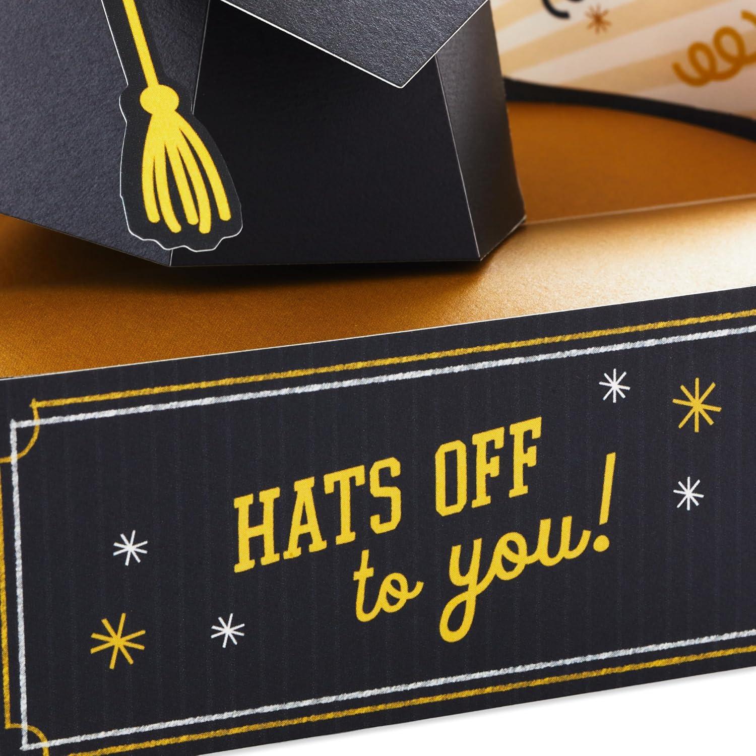 imageHallmark Paper Wonder Musical Pop Up Graduation Card and Gift Card Holder Plays CelebrationBlackMulticolor