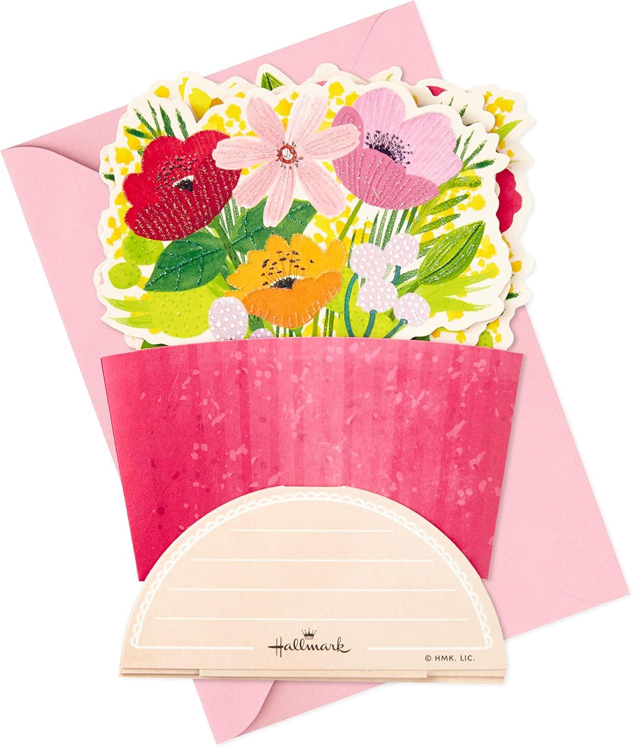 imageHallmark Paper Wonder Pop Up Card for Birthday Thinking of You Congrats or Any Occasion Flowers and ButterfliesPop Up  Displayable Bouquet
