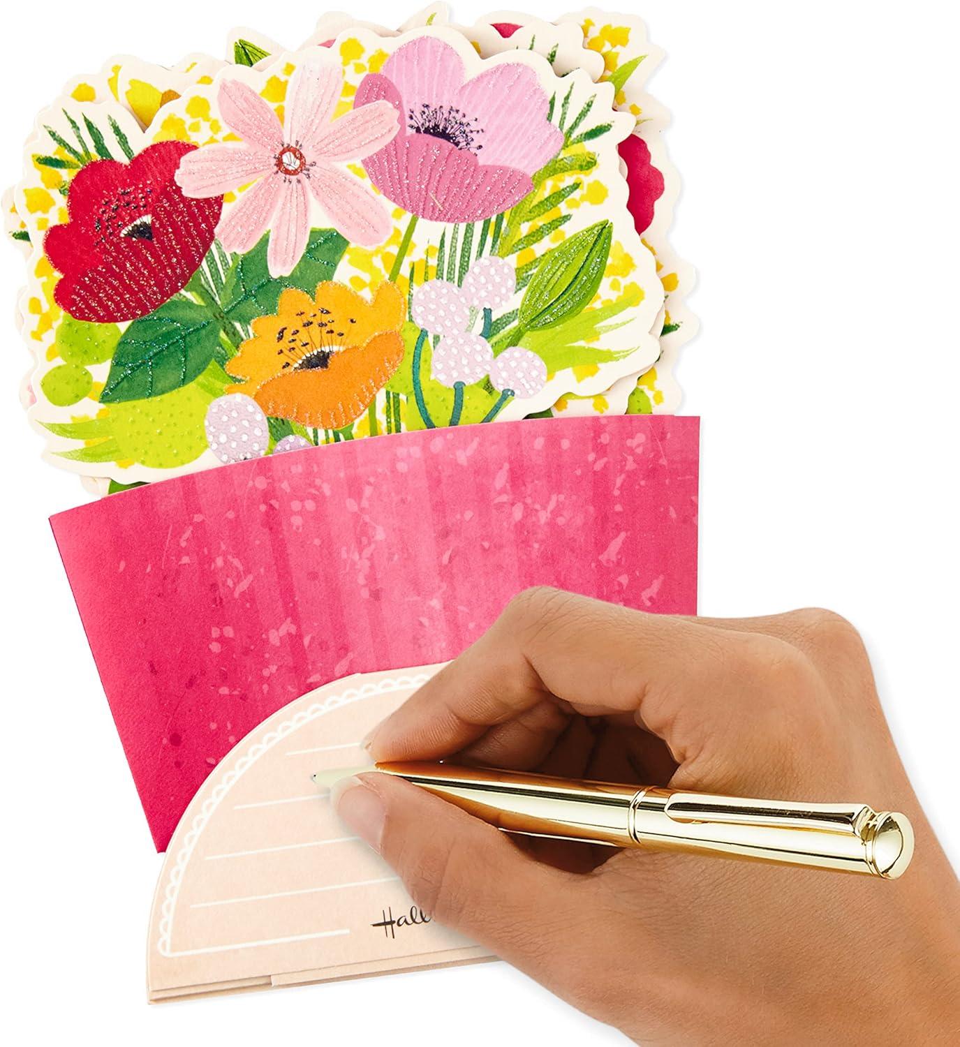 imageHallmark Paper Wonder Pop Up Card for Birthday Thinking of You Congrats or Any Occasion Flowers and ButterfliesPop Up  Displayable Bouquet