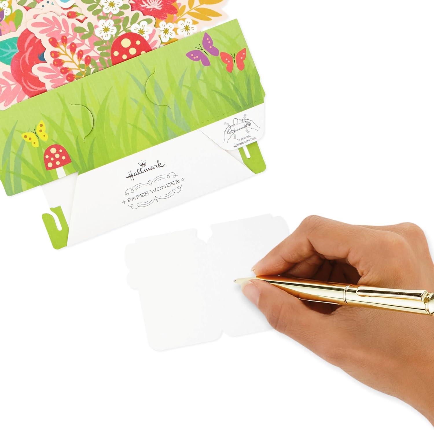imageHallmark Paper Wonder Pop Up Card for Birthday Thinking of You Congrats or Any Occasion Flowers and ButterfliesPop Up  Flowers and Butterflies