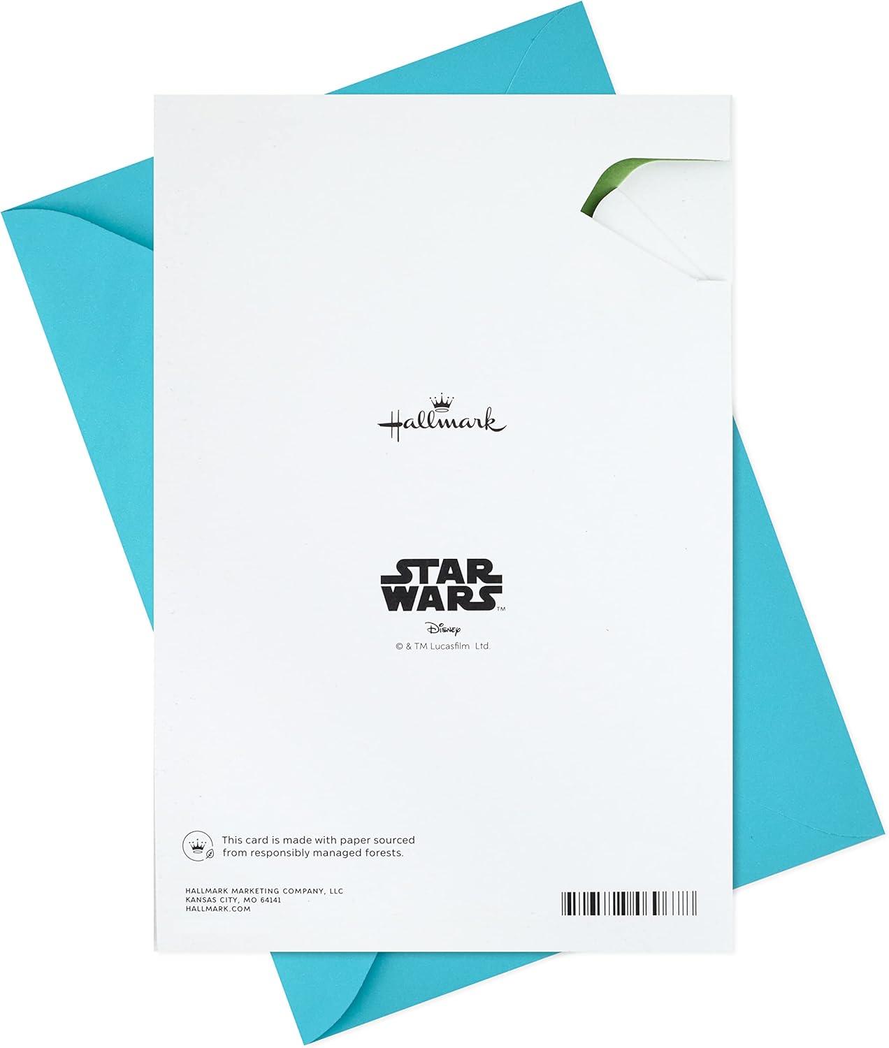 imageHallmark Paper Wonder Star Wars Pop Up Birthday Card with Music Out of this Galaxy Plays Star Wars Theme May the 4thYoda