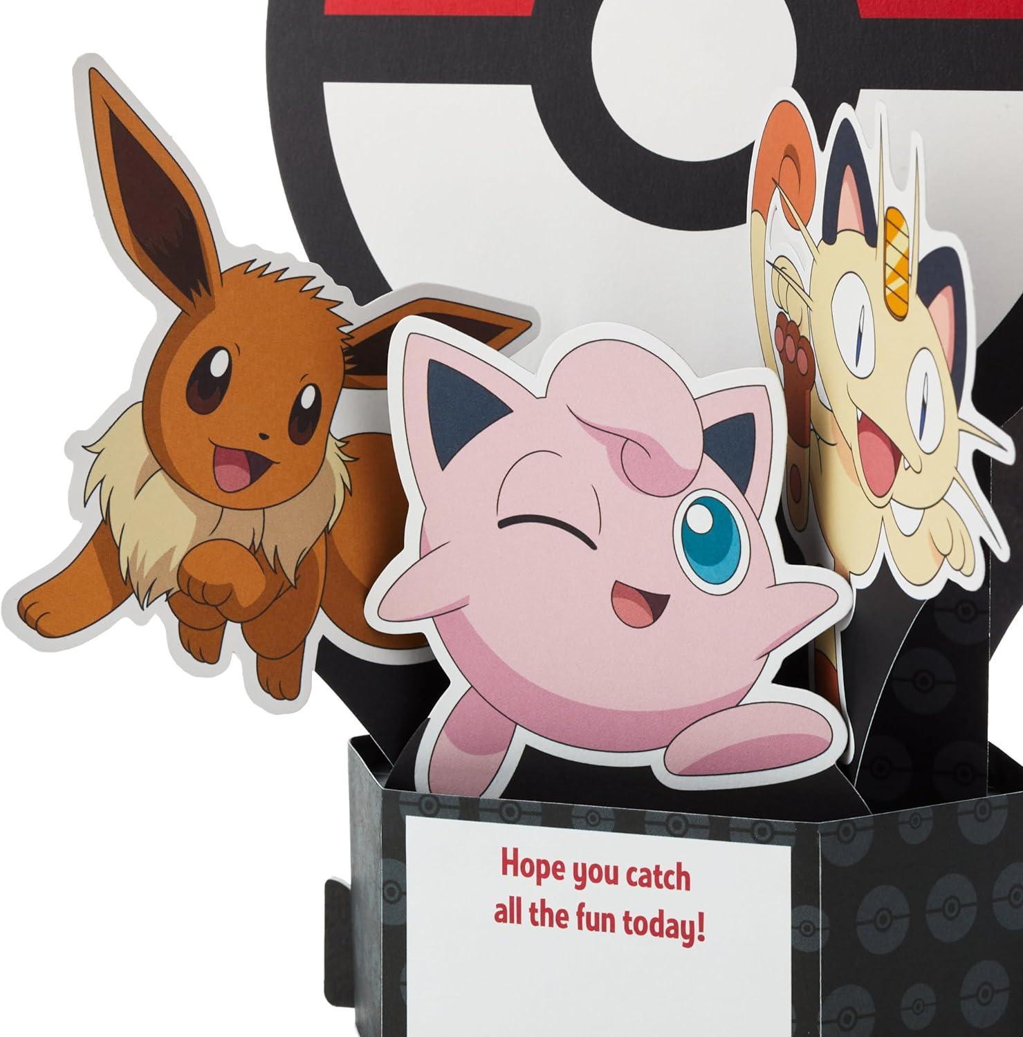 imageHallmark Pop Up Birthday Card for Kids Pokmon Paper Wonder 3D Card for Birthday Boy