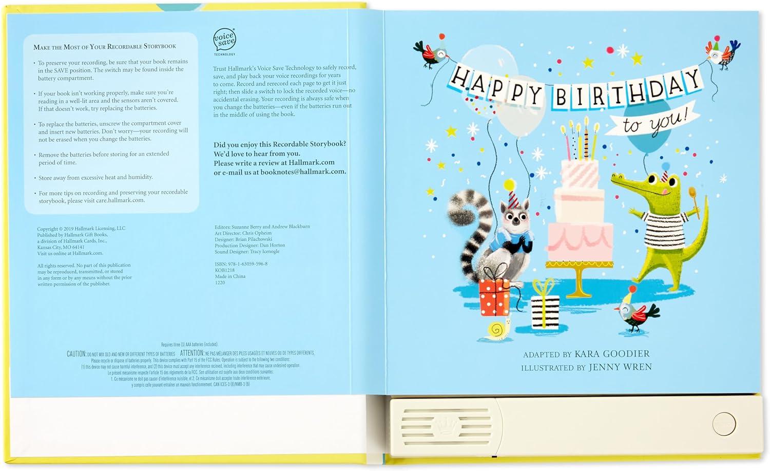 imageHallmark Recordable Book with Music for Children All The Places I Love You Easter Basket StuffersHappy Birthday to You