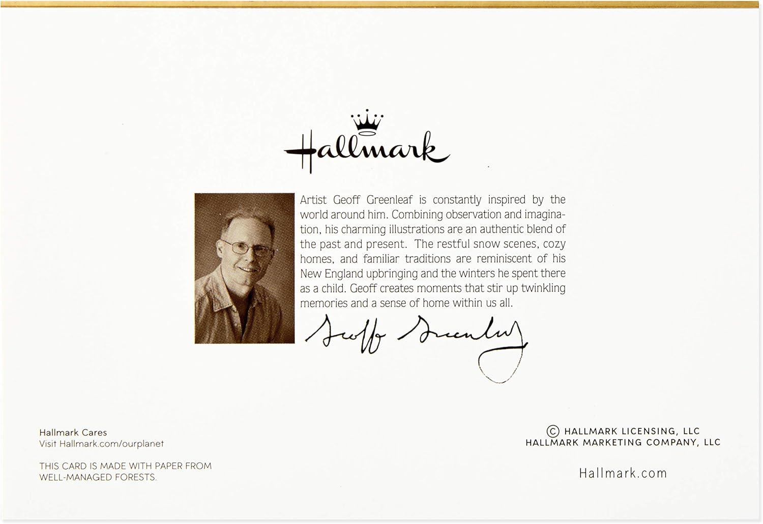 imageHallmark Religious Boxed Christmas Cards Christmas Blessings 16 Cards and 17 EnvelopesWinter Church Holiday Cards