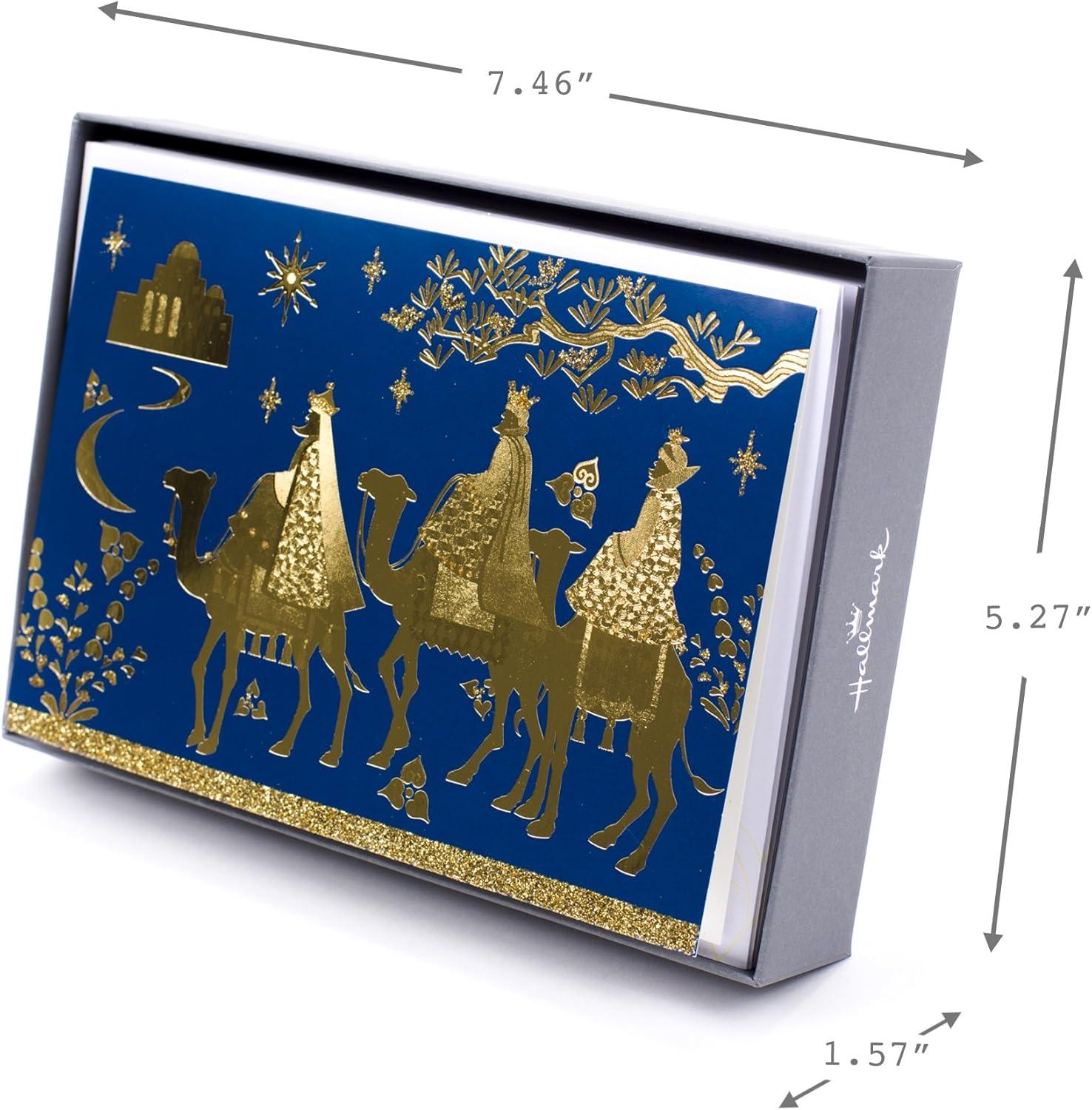 imageHallmark Religious Christmas Boxed Cards Nativity Scene 16 Christmas Cards and 17 EnvelopesThree Kings