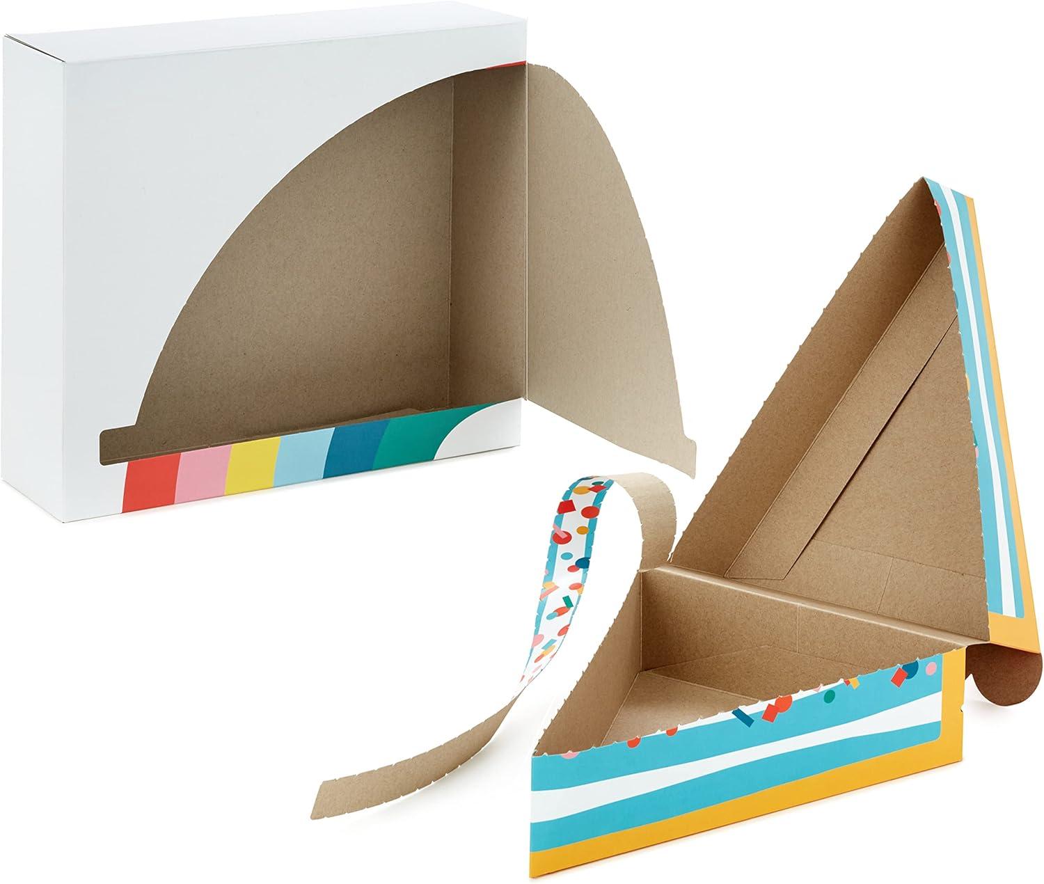 imageHallmark SelfSealing Gift Box Set with Zip Opening 2 Boxes Rainbow Birthday Cake for Kids Adults Grandchildren Teachers