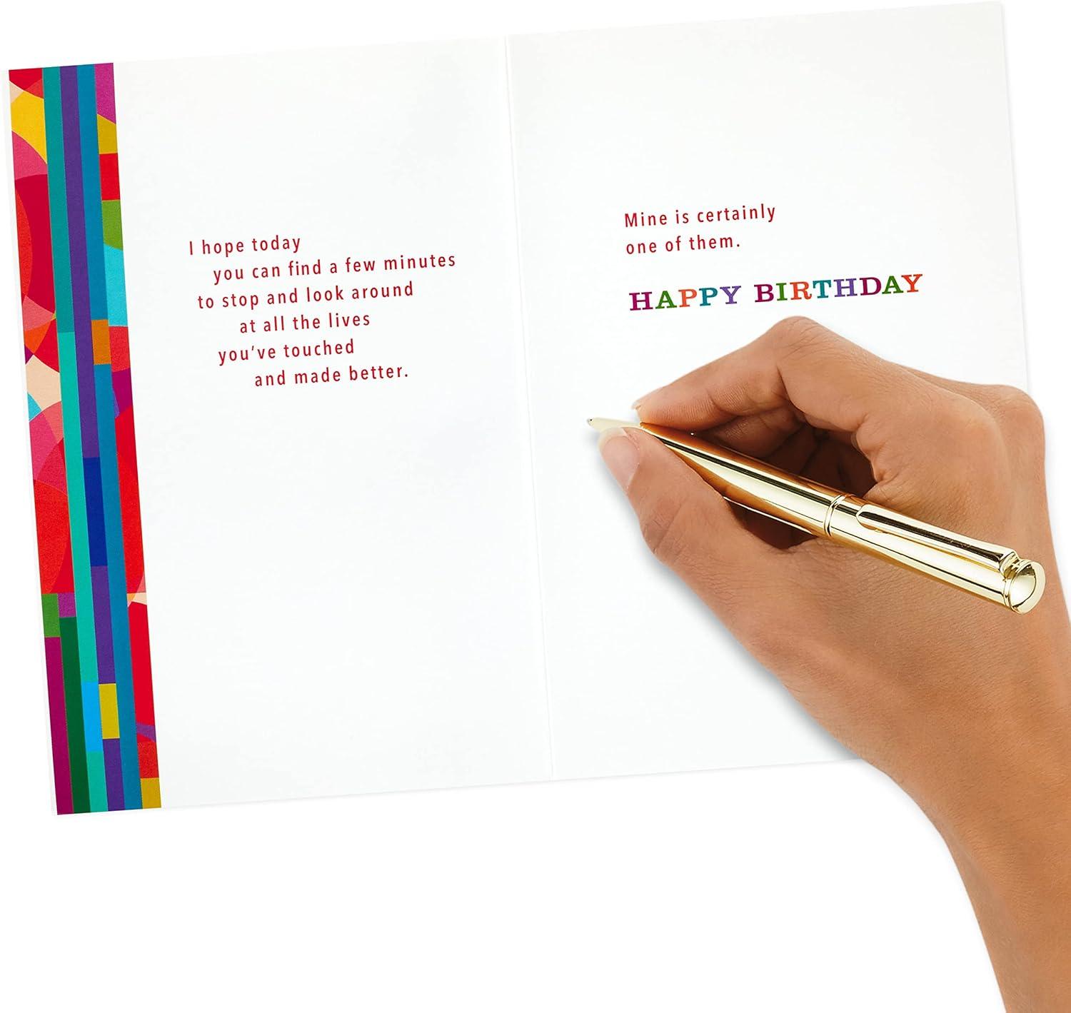 imageHallmark Signature Birthday Card for Her OrchidAll the Lives Youve Touched