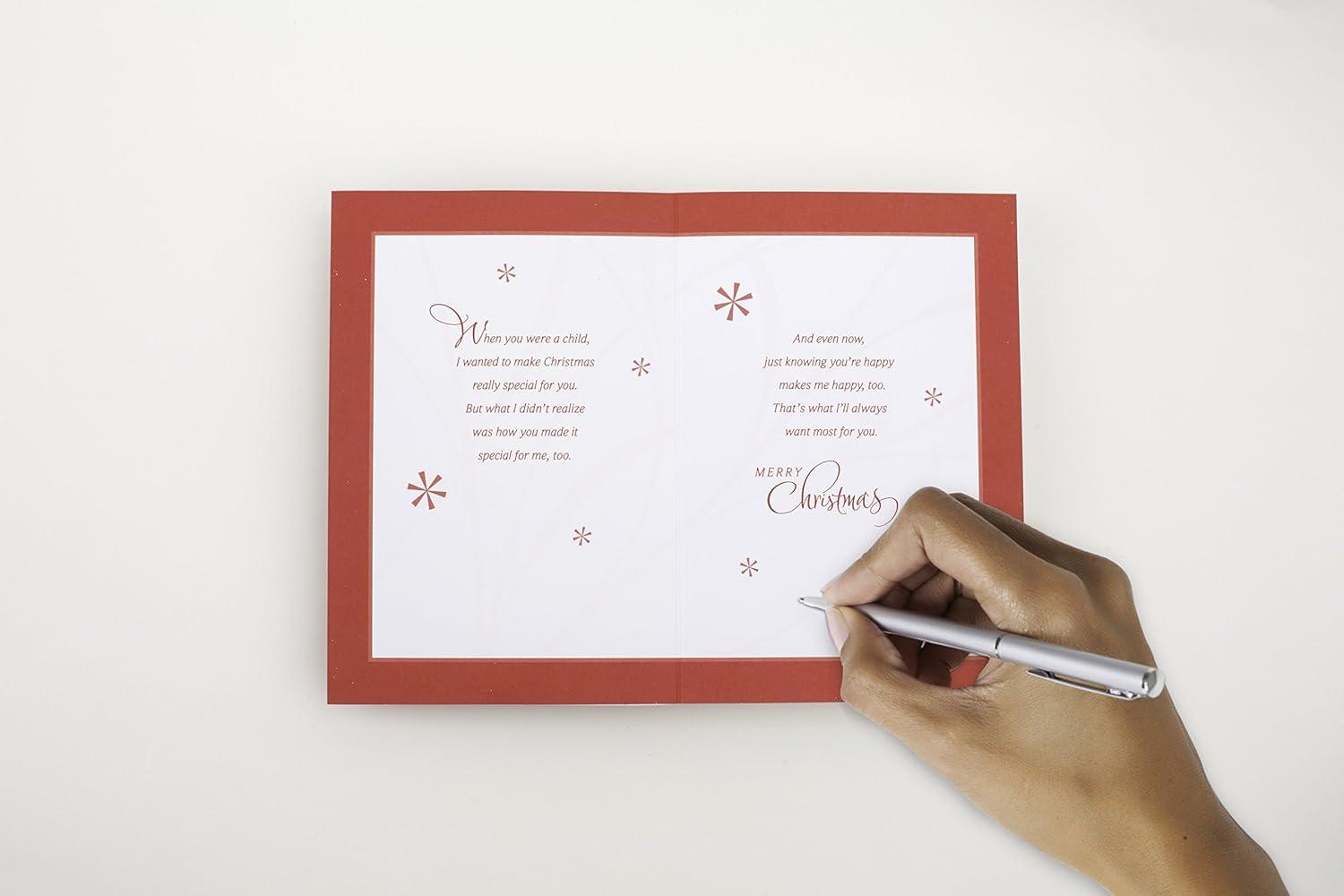 imageHallmark Signature Christmas Card for Family So Glad Were FamilySnowman with Red Background