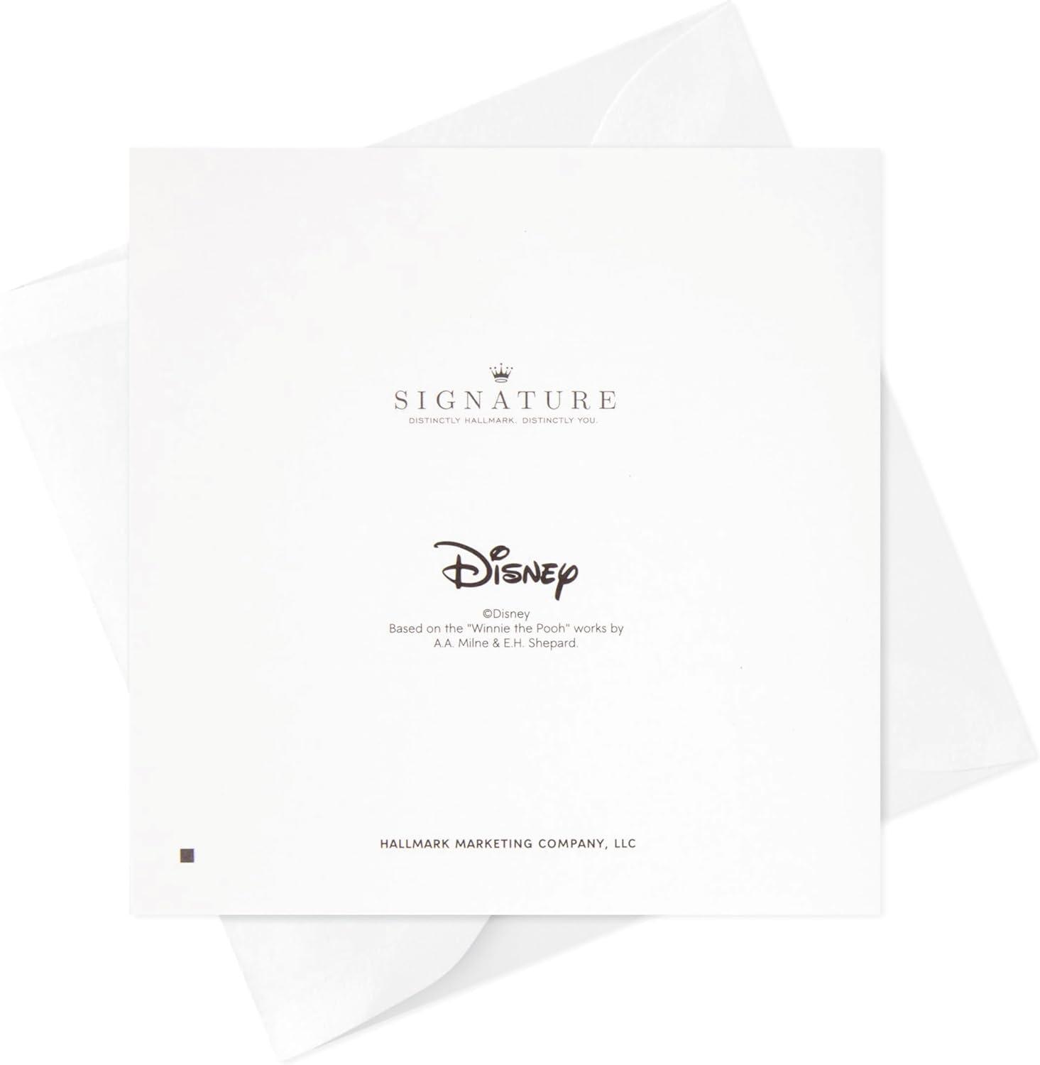 imageHallmark Signature Disney Baby Shower Card for New Parents Winnie the Pooh and Piglet Welcome New Baby CongratulationsAssorted Multicolor