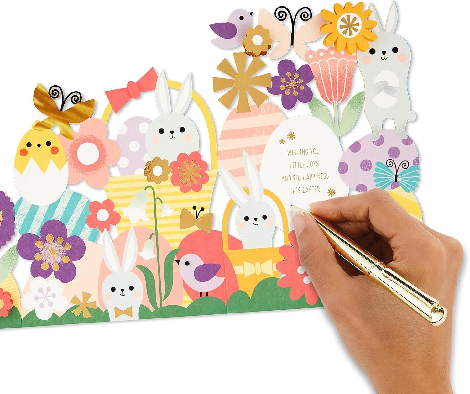 imageHallmark Signature Displayable Easter Card Accordion Fold Pop Up Flowers and BunniesAccordion Fold Pop Up Flowers and Bunnies