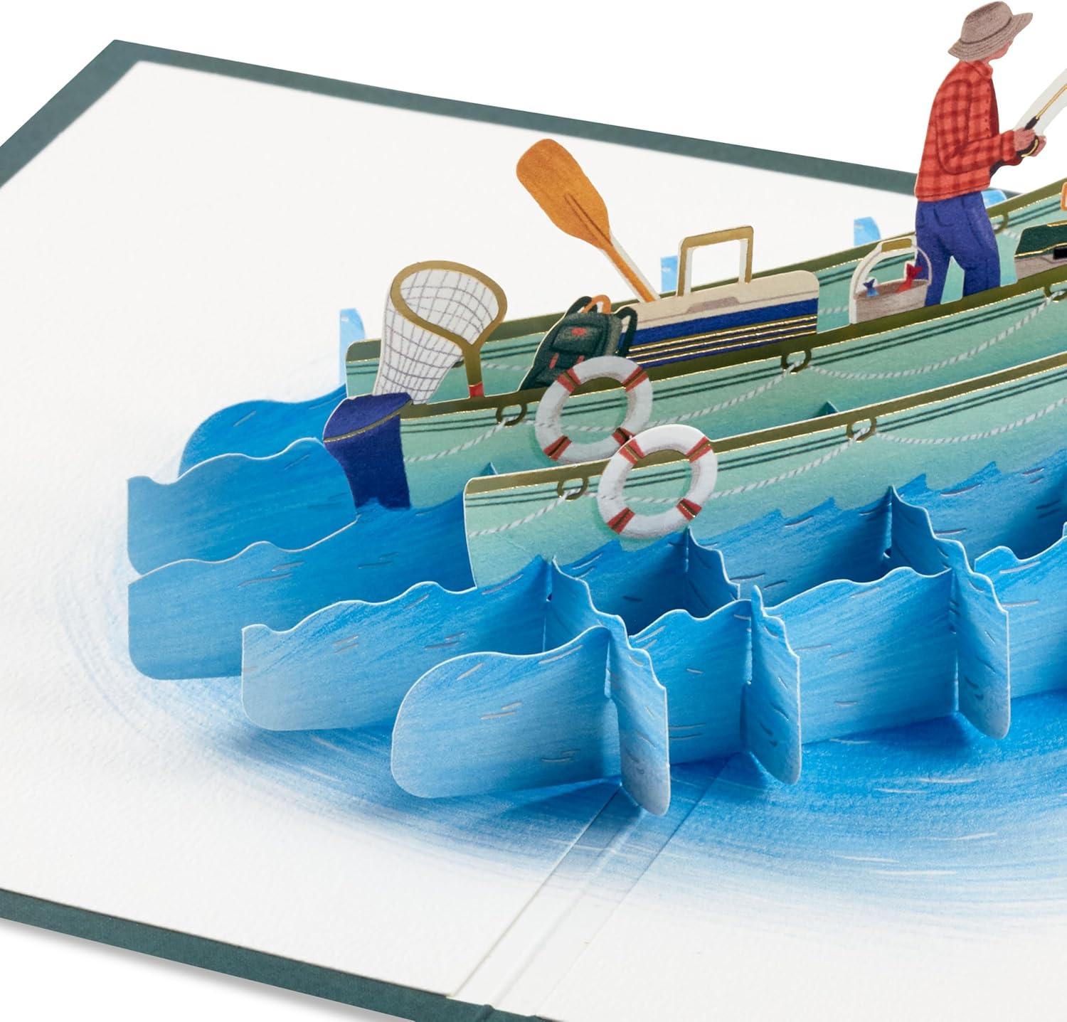 imageHallmark Signature Paper Wonder Fishing PopUp Card Have a Reel Nice Day for Birthdays Fathers Day Just BecauseFishing