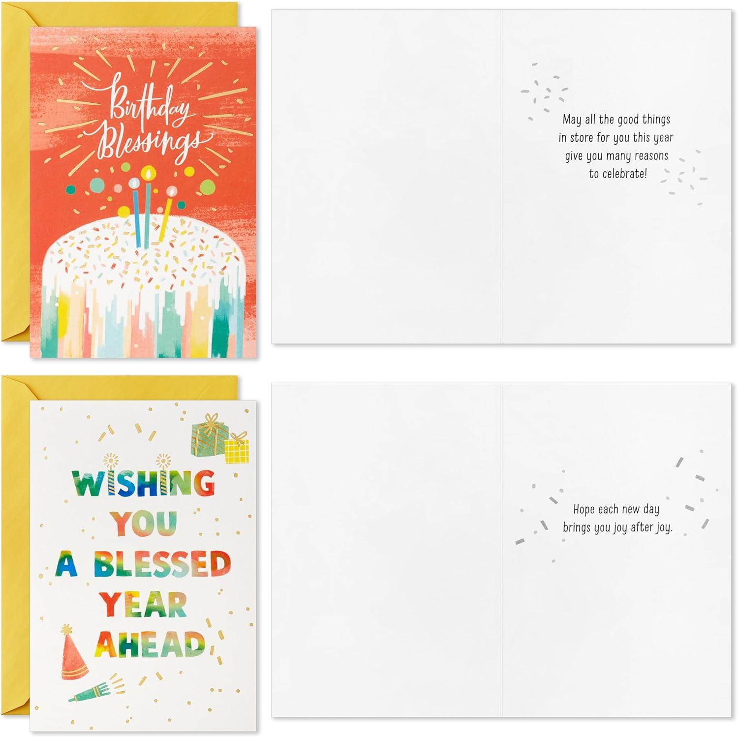 imageHallmark Spiritual Birthday Card Assortment 36 Cards with Envelopes 6 Designs Blessed BirthdayBlessed Birthday