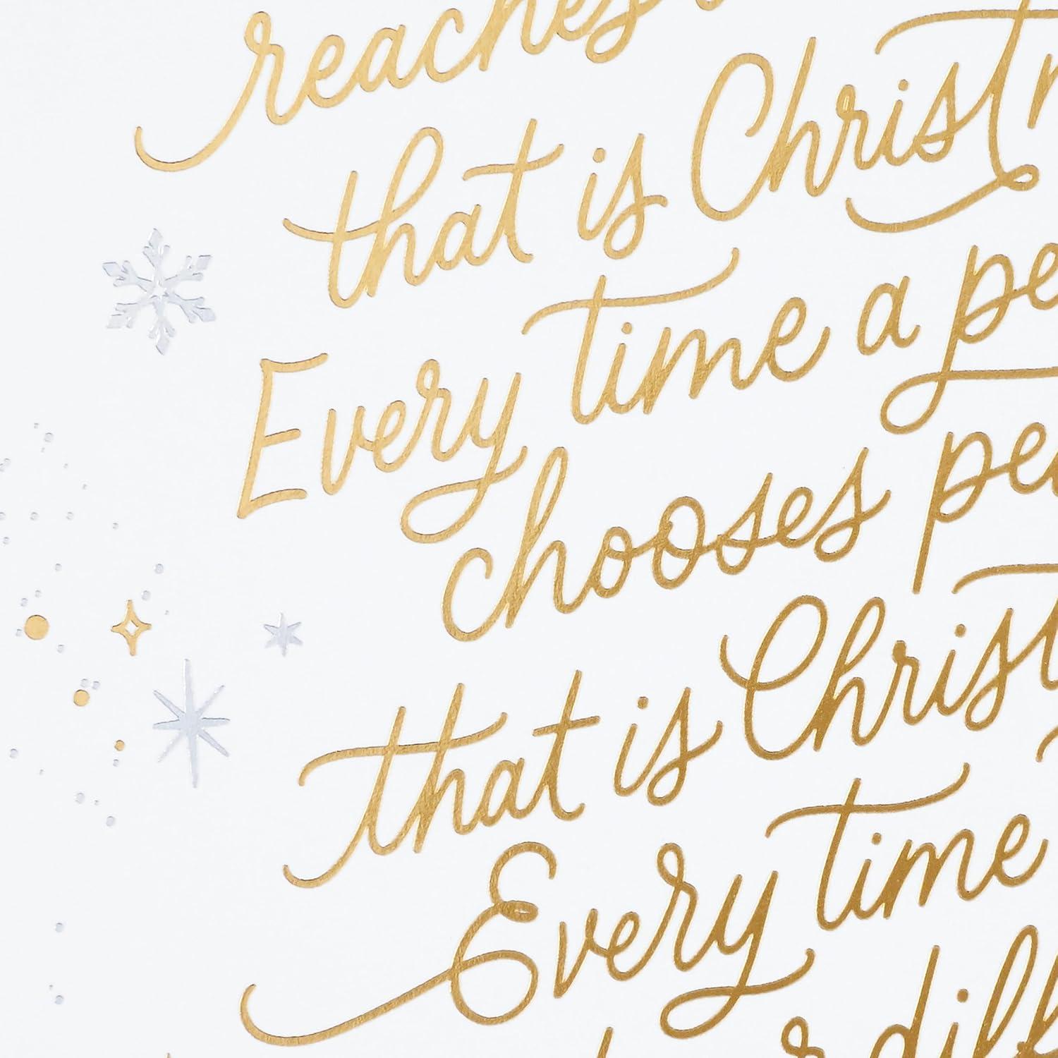 imageHallmark Spiritual Boxed Christmas Cards 16 Cards and Envelopes Gold and White That is Christmas16 Cards  That is Christmas Message
