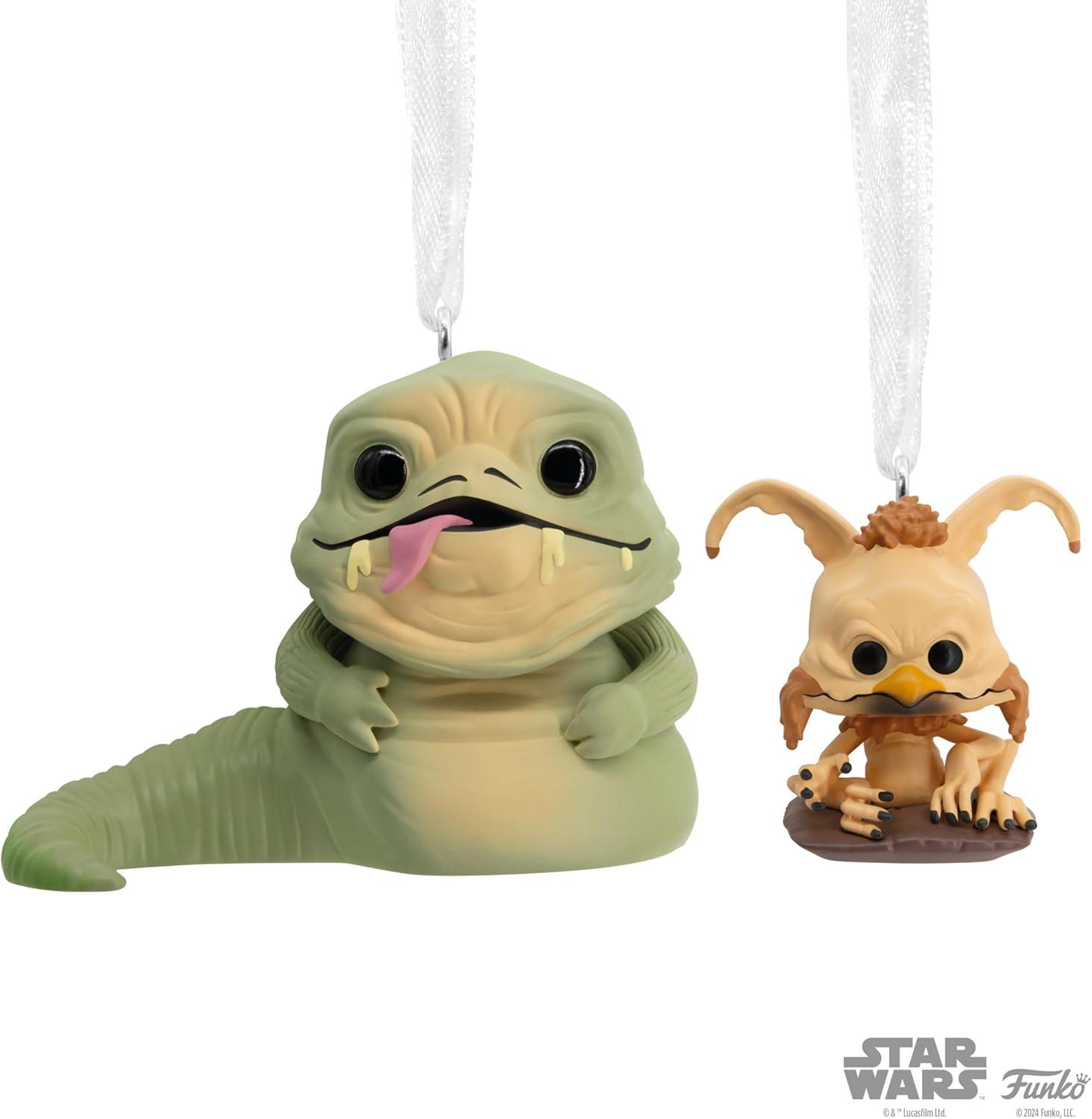 imageHallmark Star Wars Return of The Jedi Jabba The Hutt ampamp Salacious B Crumb Funko POP Christmas Ornaments Set of 2 Pop Culture Gifts