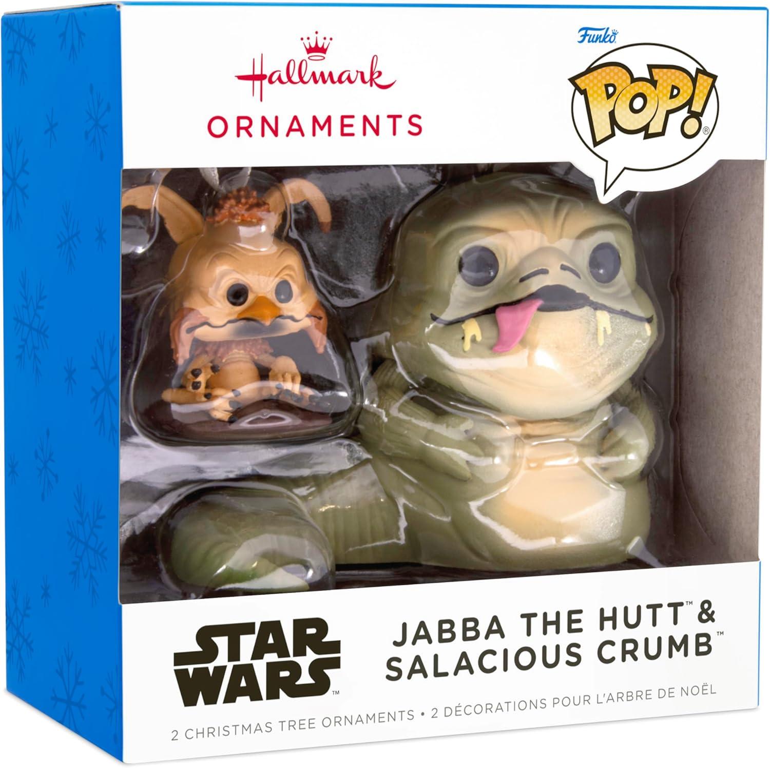 imageHallmark Star Wars Return of The Jedi Jabba The Hutt ampamp Salacious B Crumb Funko POP Christmas Ornaments Set of 2 Pop Culture Gifts