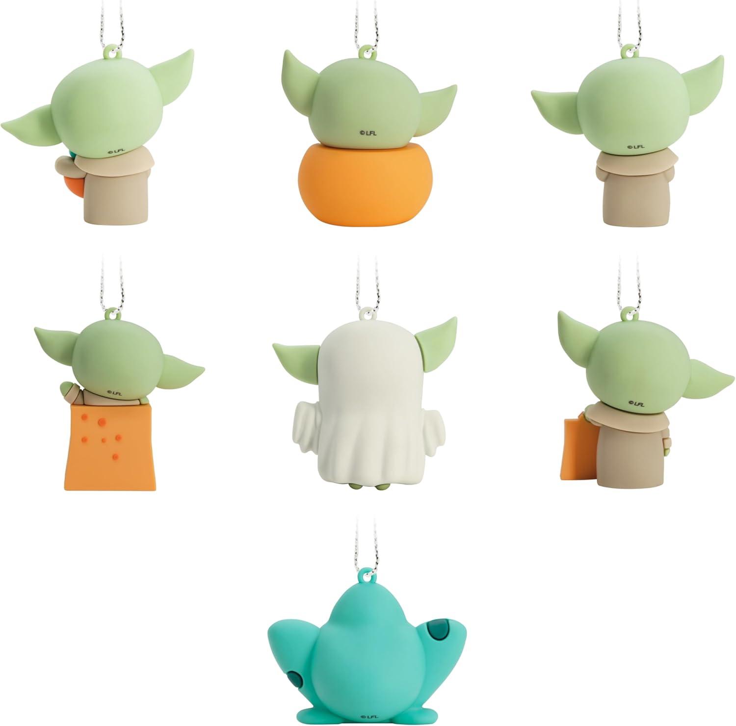 imageHallmark Star Wars The Mandalorian Grogu Mystery Halloween Ornaments Set of 2Grogu Mystery Set of 2