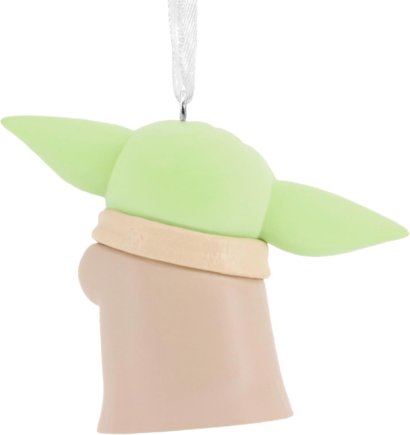 imageHallmark Star Wars The Mandalorian Grogu with Frog Christmas Ornament Gifts for Star Wars Fans