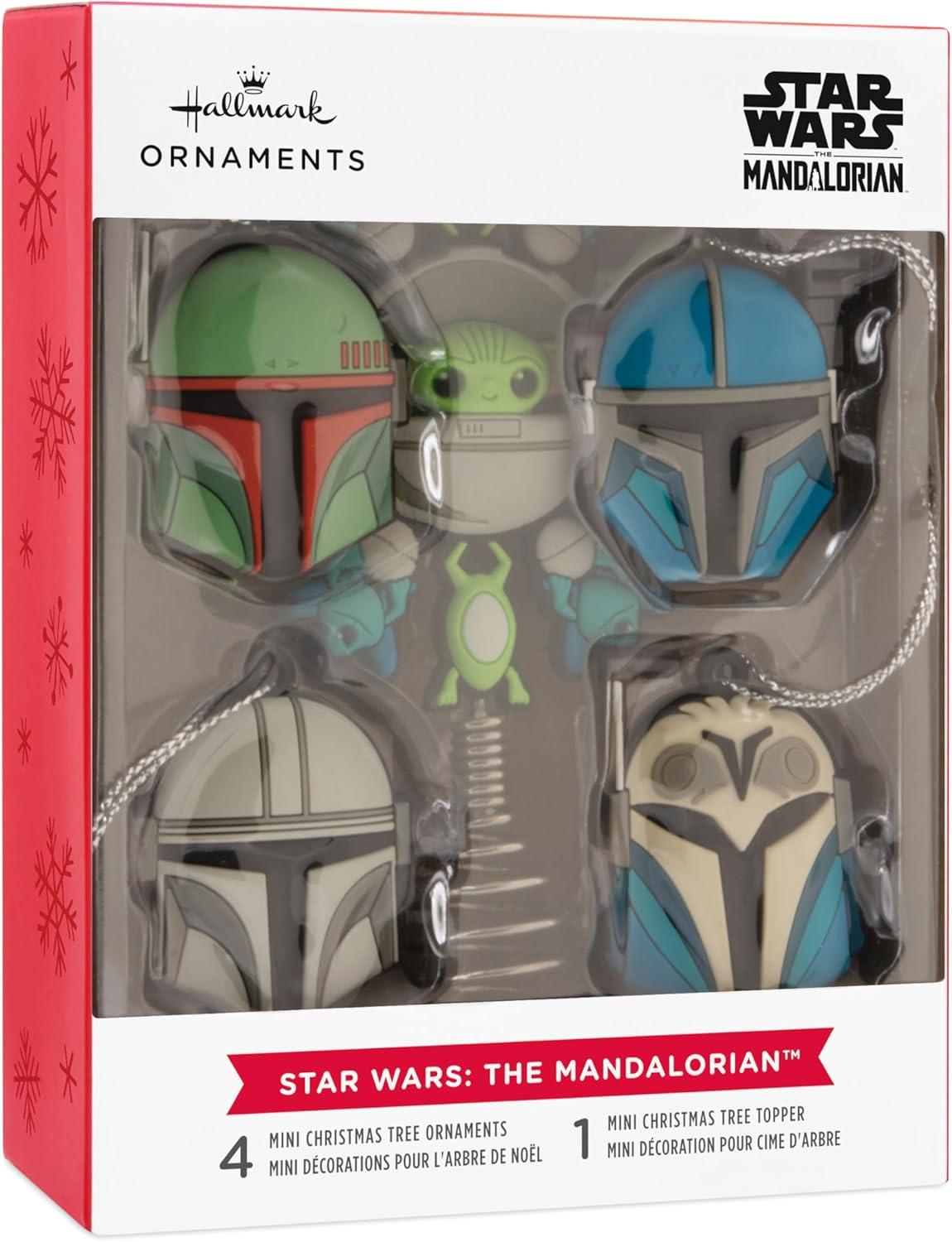 imageHallmark Star Wars The Mandalorian Mini Christmas Tree Topper and Ornaments Set of 5
