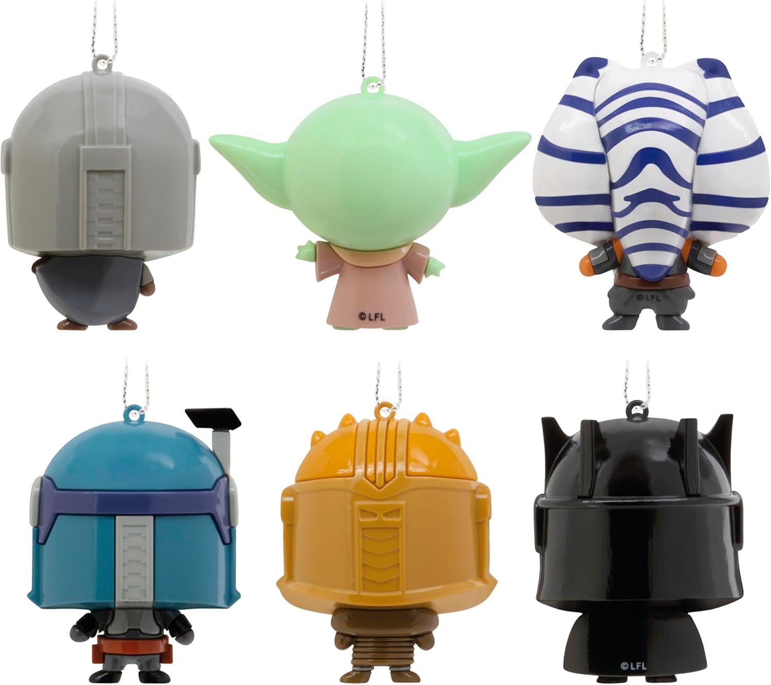 imageHallmark Star Wars The Mandalorian Series 5 Mystery Christmas Ornaments Shatterproof Set of 2 Gifts for Star Wars Fans
