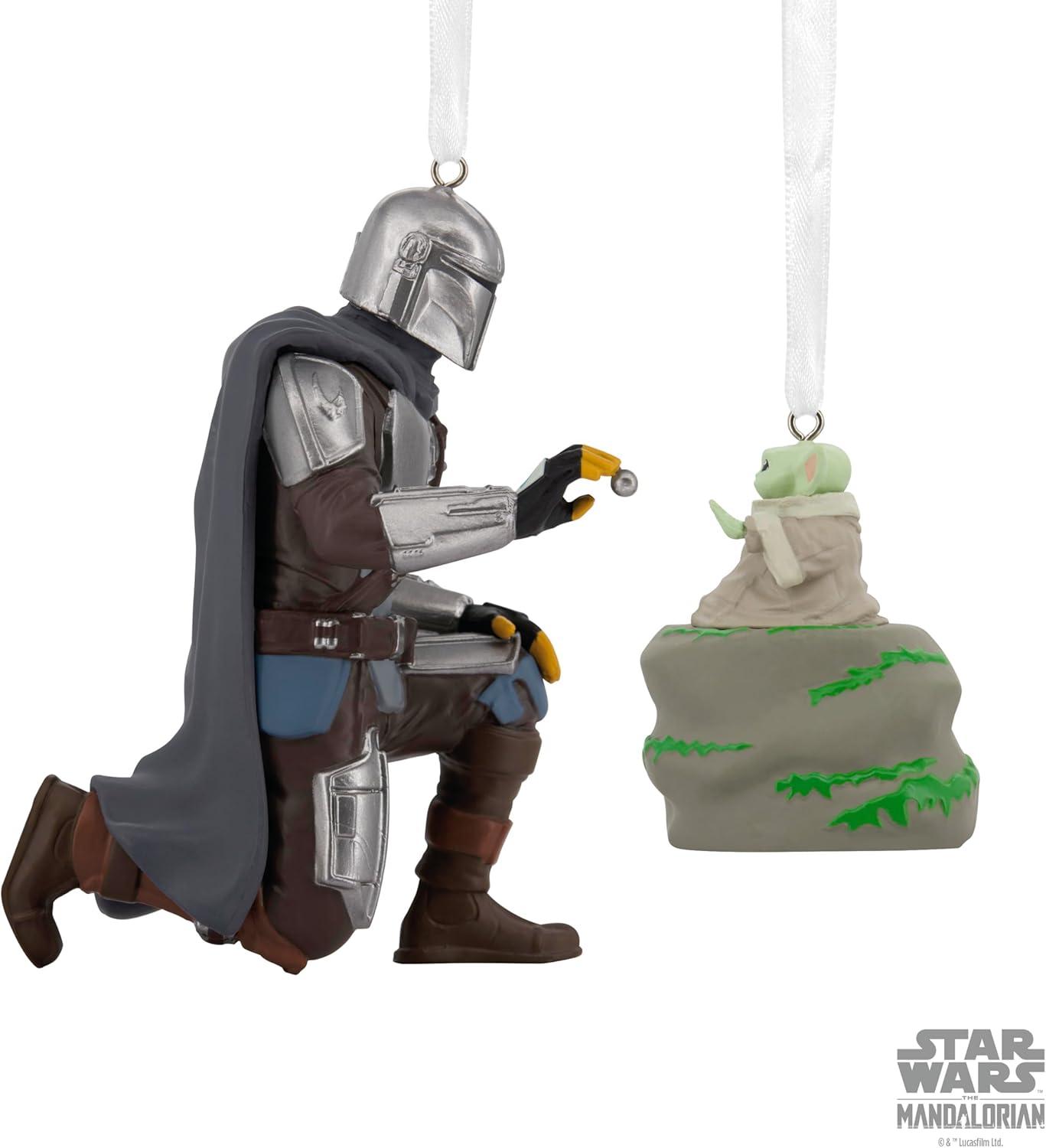 imageHallmark Star Wars The Mandalorian and Grogu Christmas Ornaments Set of 2