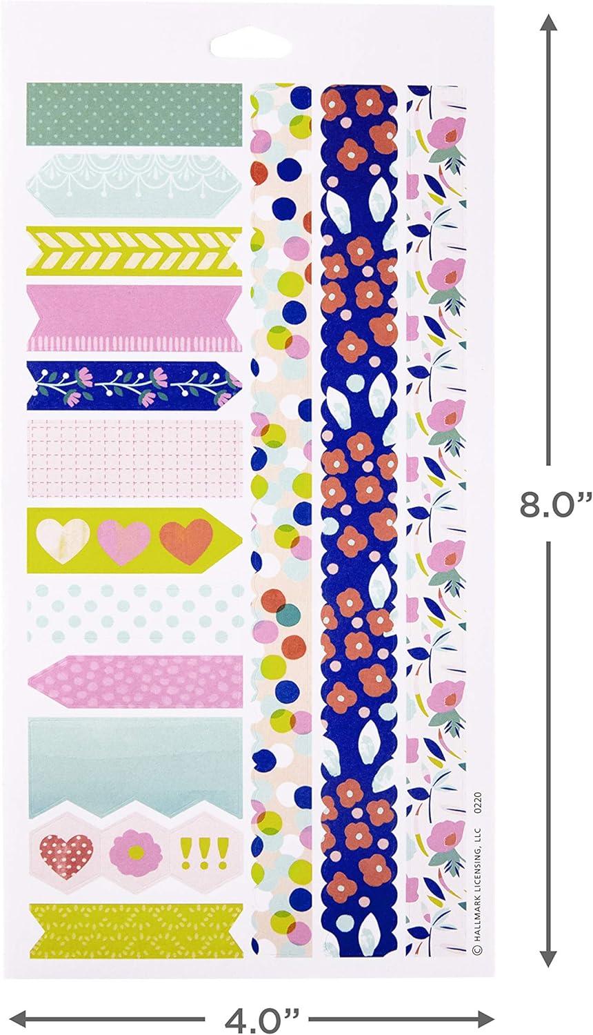 imageHallmark Stickers for Kids and Adults Pack of 91 Stickers 5 Sheets for Planners Notebooks Laptops Water Bottles and More