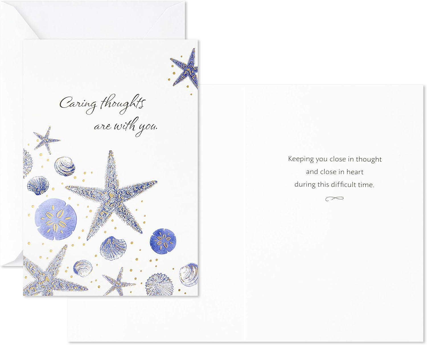 imageHallmark Sympathy Cards Assortment Watercolor Nature 12 Assorted Thinking of You Cards with EnvelopesMulticolor