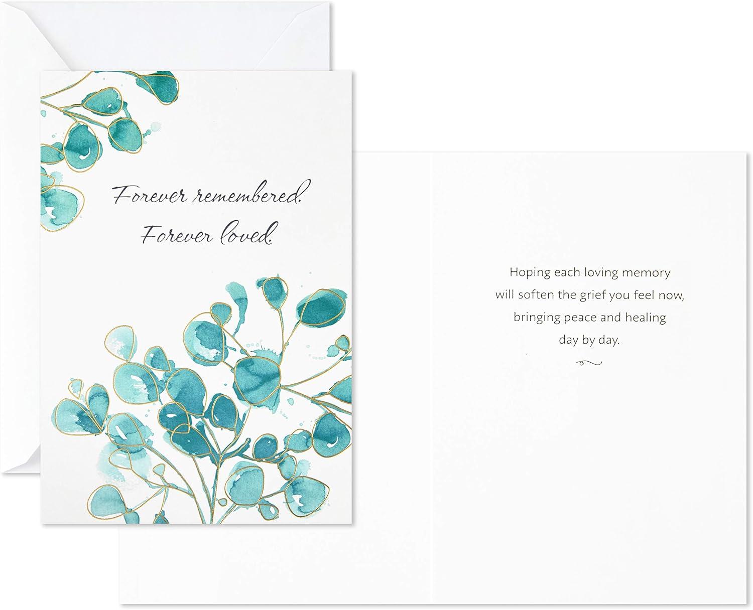 imageHallmark Sympathy Cards Assortment Watercolor Nature 12 Assorted Thinking of You Cards with EnvelopesMulticolor