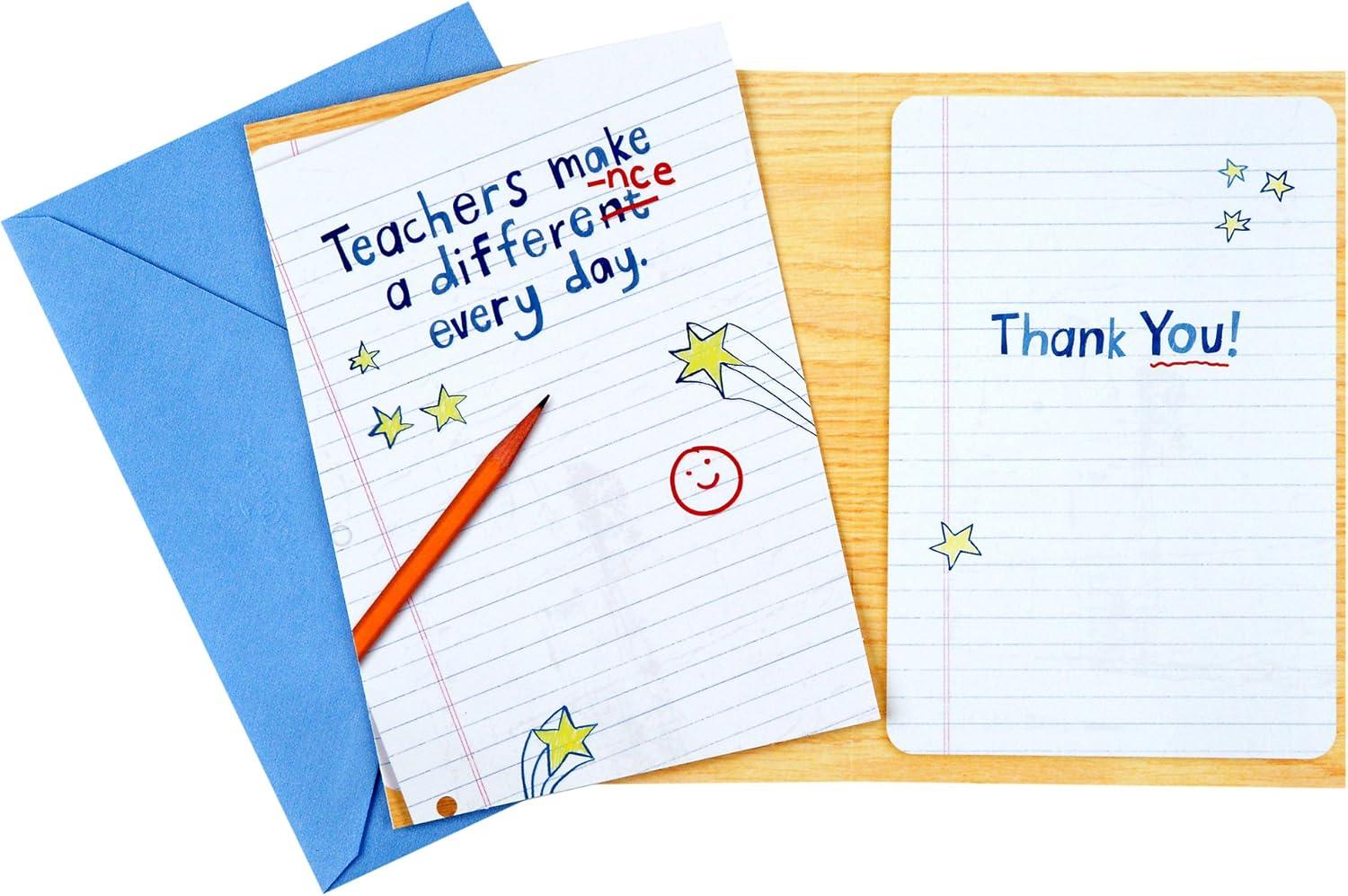 imageHallmark Teacher Appreciation Card Assortment for Day Care Preschool Elementary School Graduation or Back to School 8 Cards with Envelopes