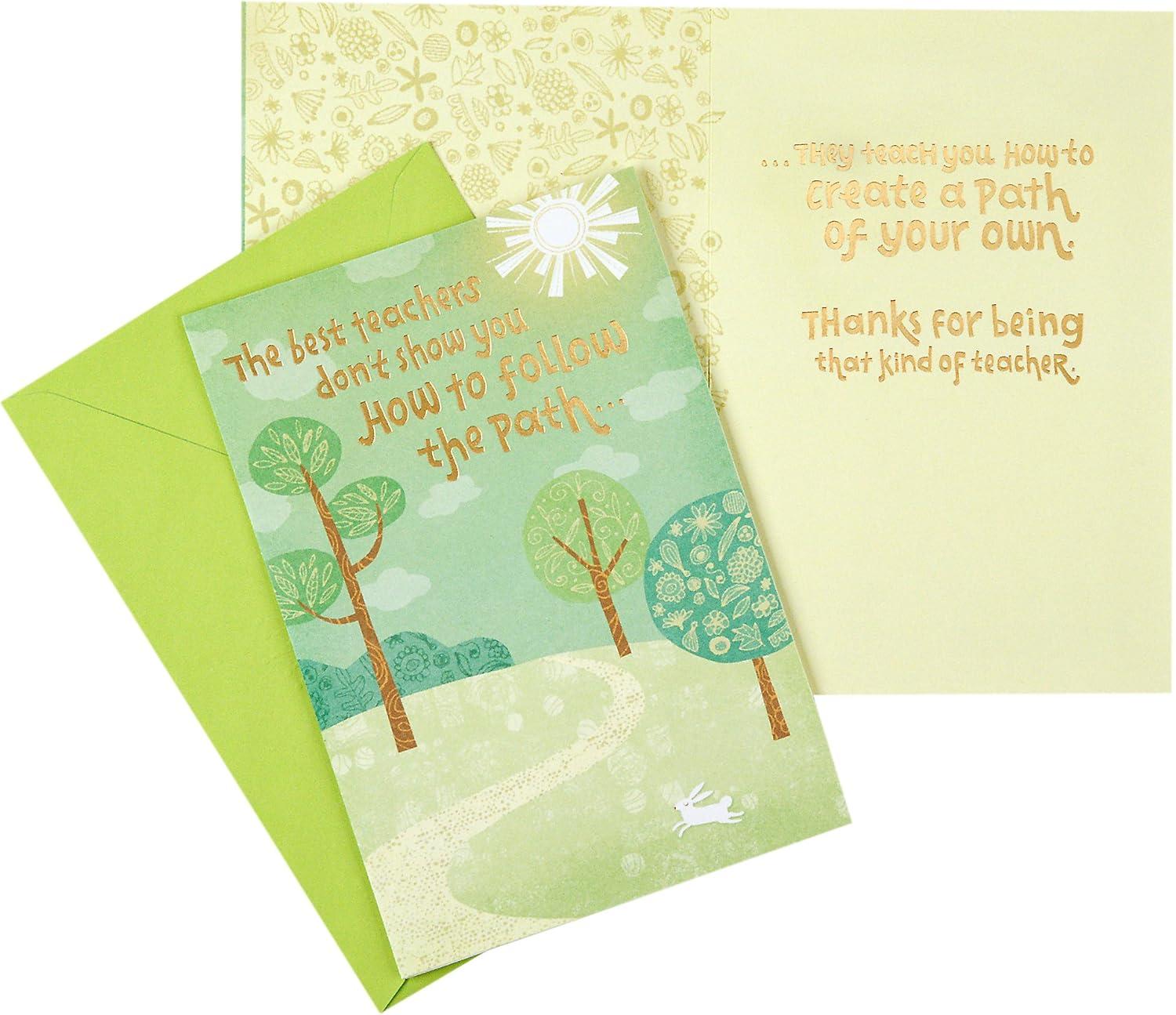 imageHallmark Teacher Appreciation Card Assortment for Day Care Preschool Elementary School Graduation or Back to School 8 Cards with Envelopes
