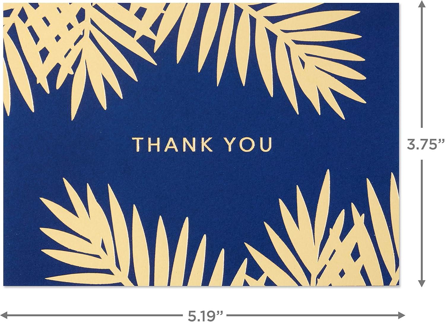imageHallmark Thank You Cards Assortment Gold and Navy 120 Thank You Notes with Envelopes for Wedding Bridal Shower Baby Shower Business Graduation120 Blank Cards with Envelopes
