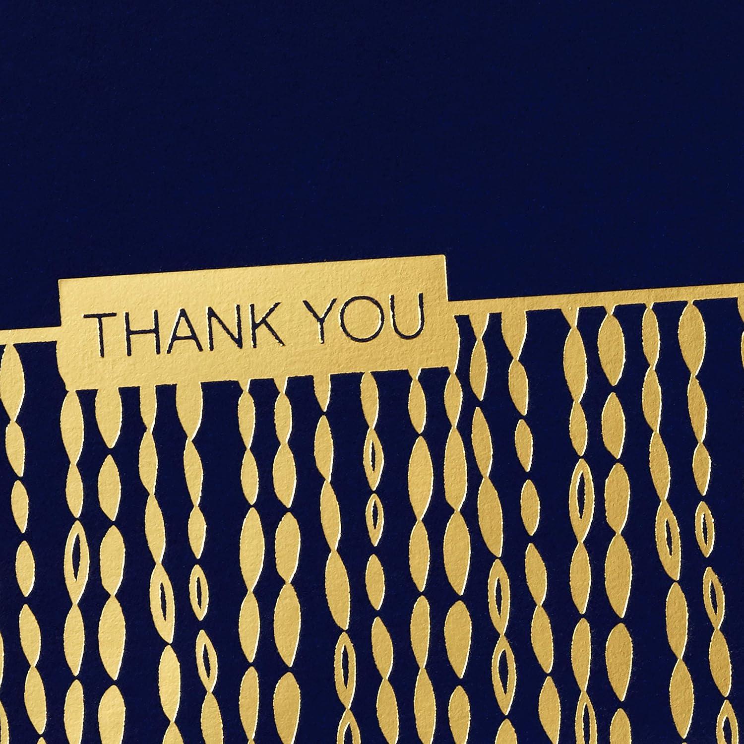 imageHallmark Thank You Cards Assortment Navy and Gold 50 Thank You Notes with Envelopes for Wedding Bridal Shower Baby Shower Business GraduationNavy  Gold