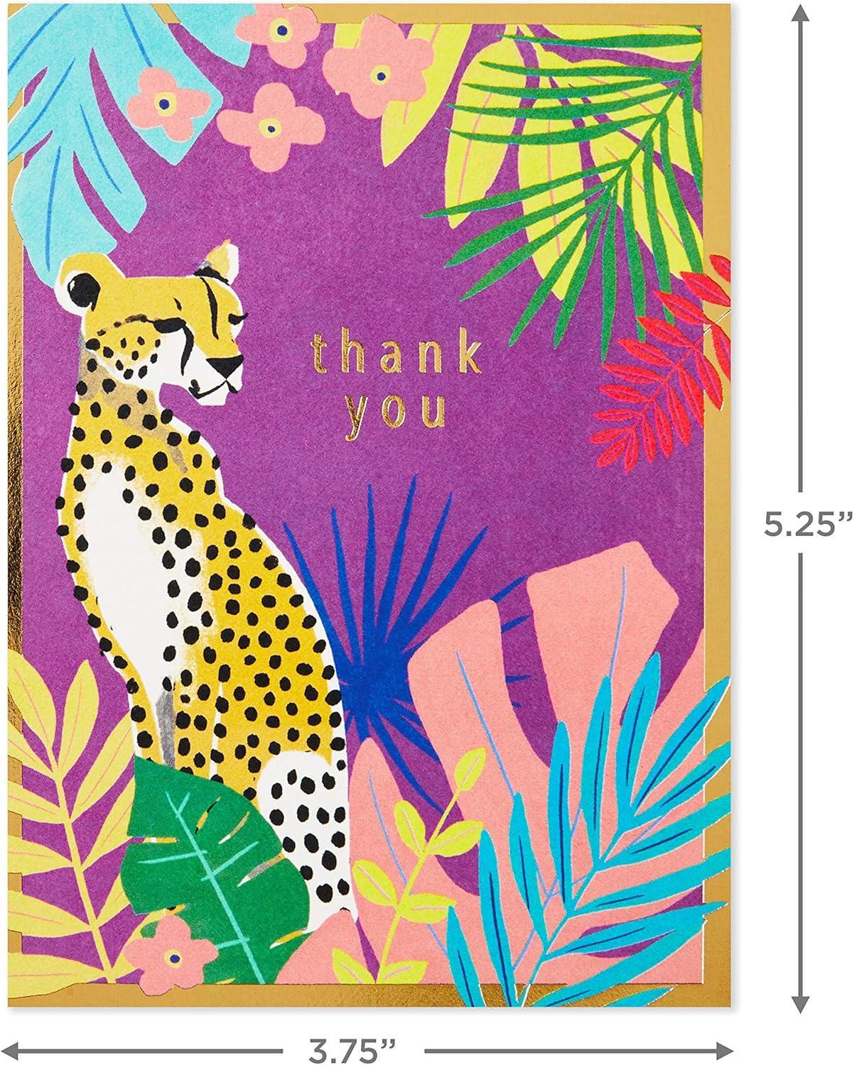 imageHallmark Thank You Cards Assortment Tropical Animals 24 Assorted Thank You Notes with EnvelopesCheetahs Llamas Zebras Flamingos BirdsAnimal