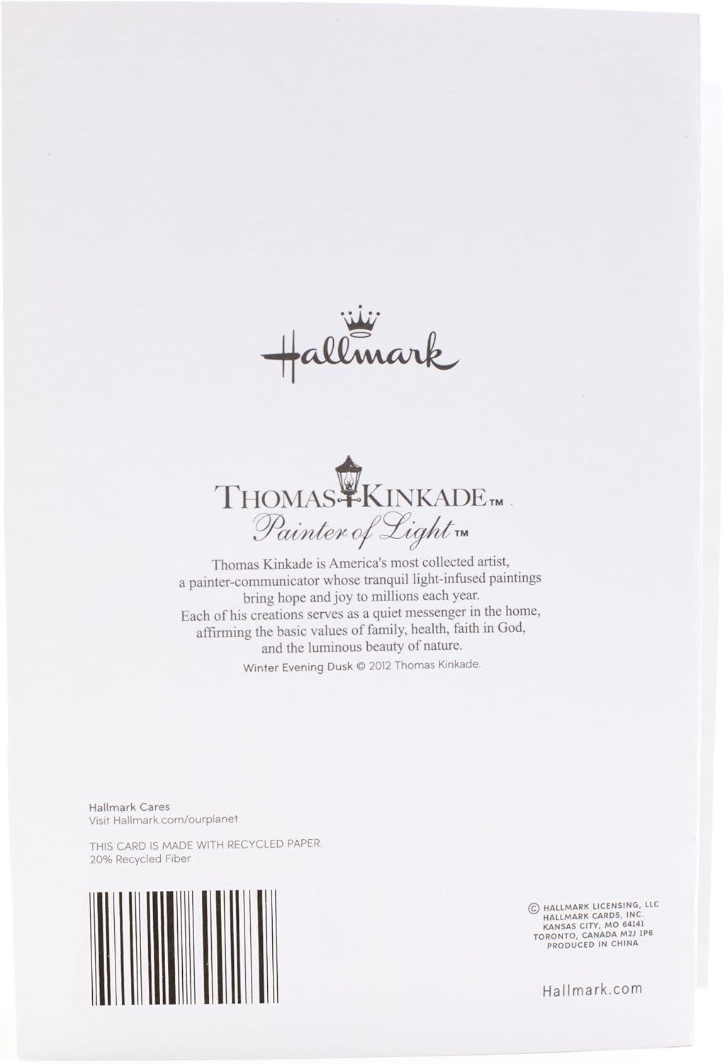 imageHallmark Thomas Kinkade Christmas Card Snow Cabin 0599XXH5221Snow Cabin  1 Kinkade Card with Envelope