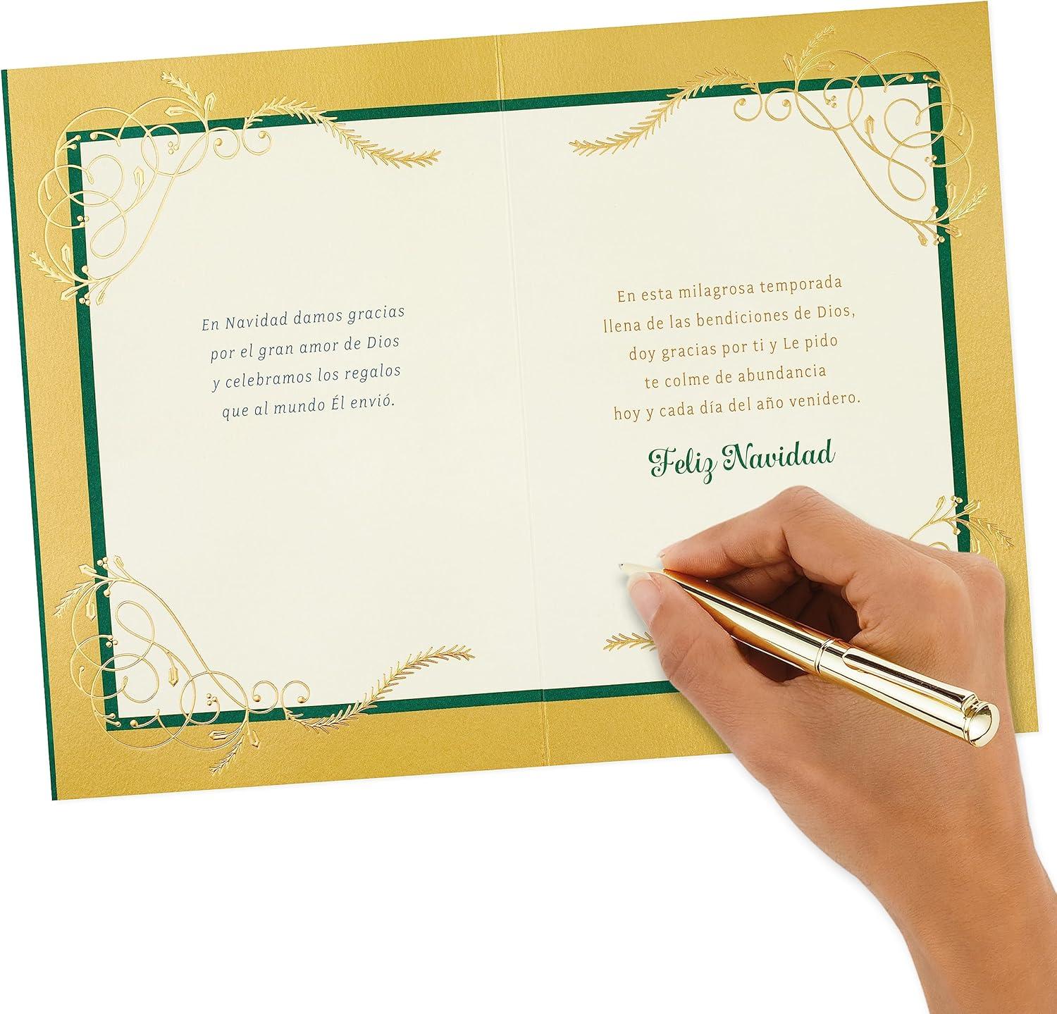imageHallmark Vida Spanish Christmas Card Celebrating from AfarBendiciones Navideas Detachable Angel
