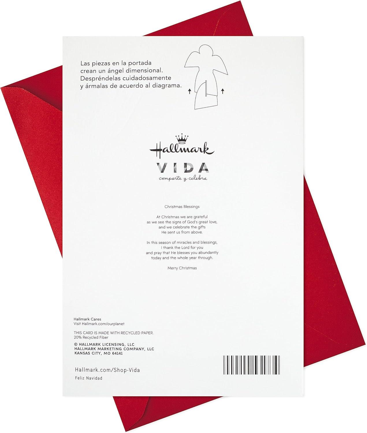 imageHallmark Vida Spanish Christmas Card Celebrating from AfarBendiciones Navideas Detachable Angel