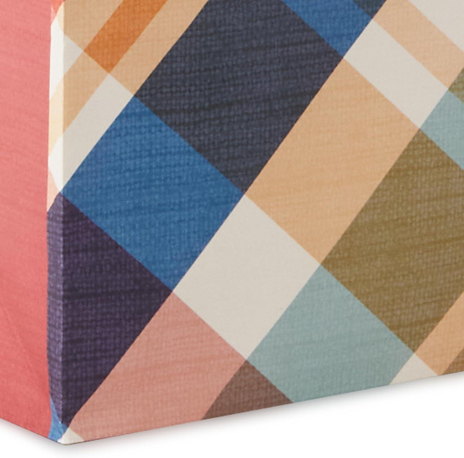 imageHallmark Wrap 13quot Large Gift Bag with Tissue Paper 130 Orange Blue Green BlackBag