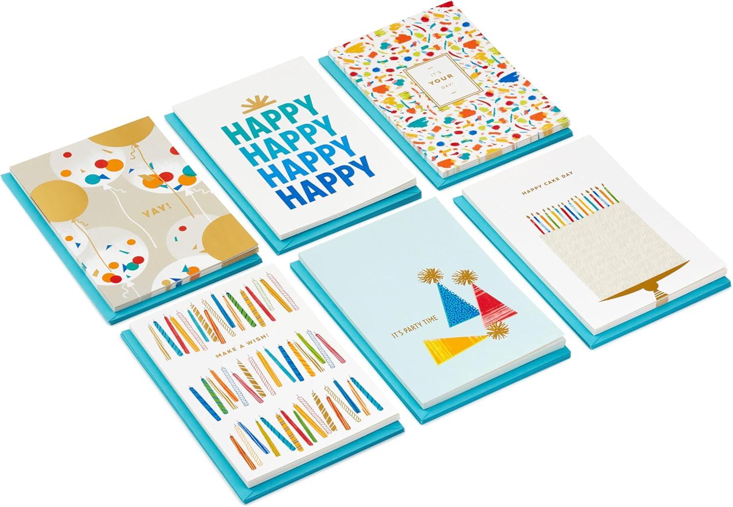 imagePentel EnerGel Pearl RTX Retractable Liquid Gel Pens Pack of 4 and Hallmark Birthday Cards Assortment 36 Count with Envelopes